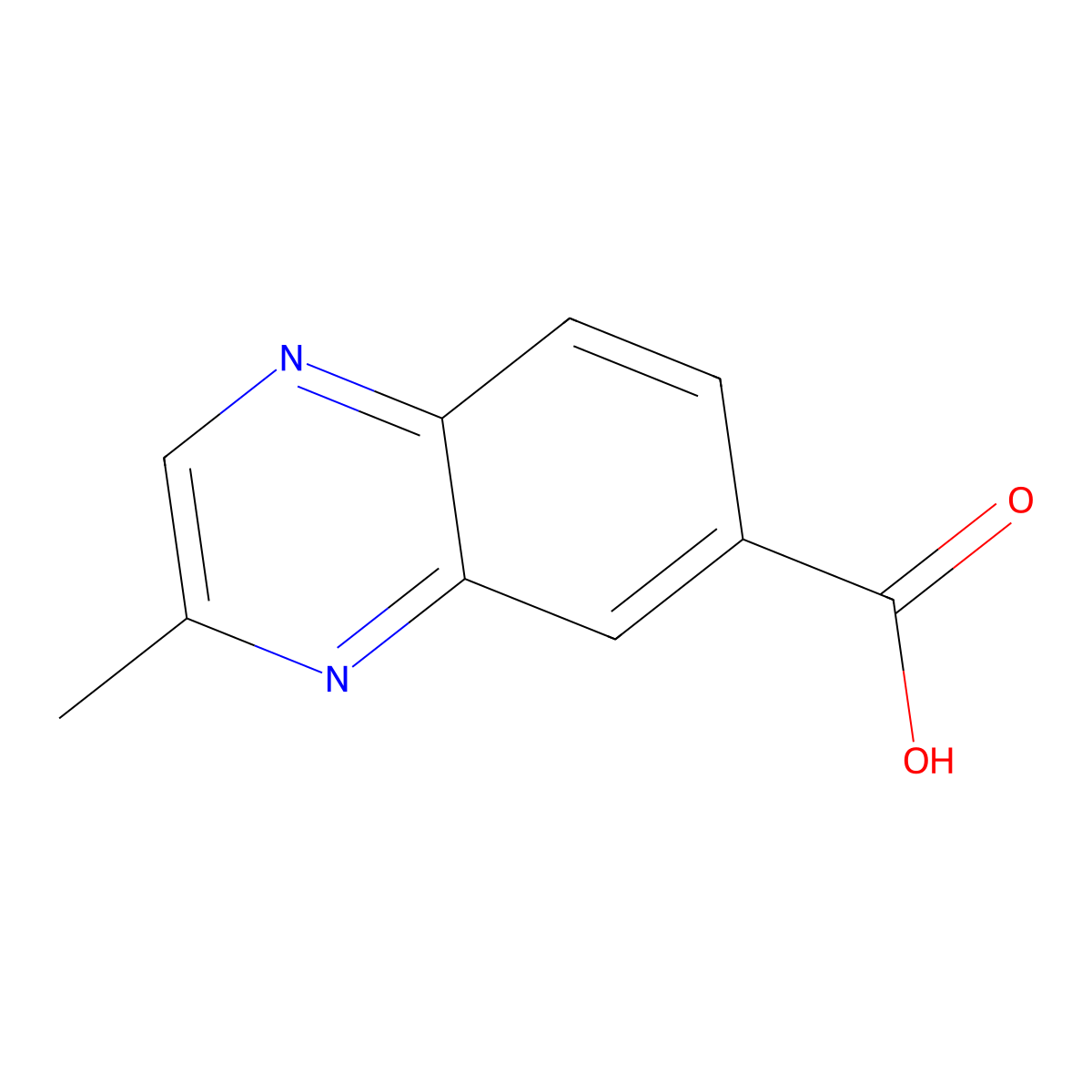 3-Methylquinoxaline-6-carboxylic acid molecular structure, CAS 155439-33-1