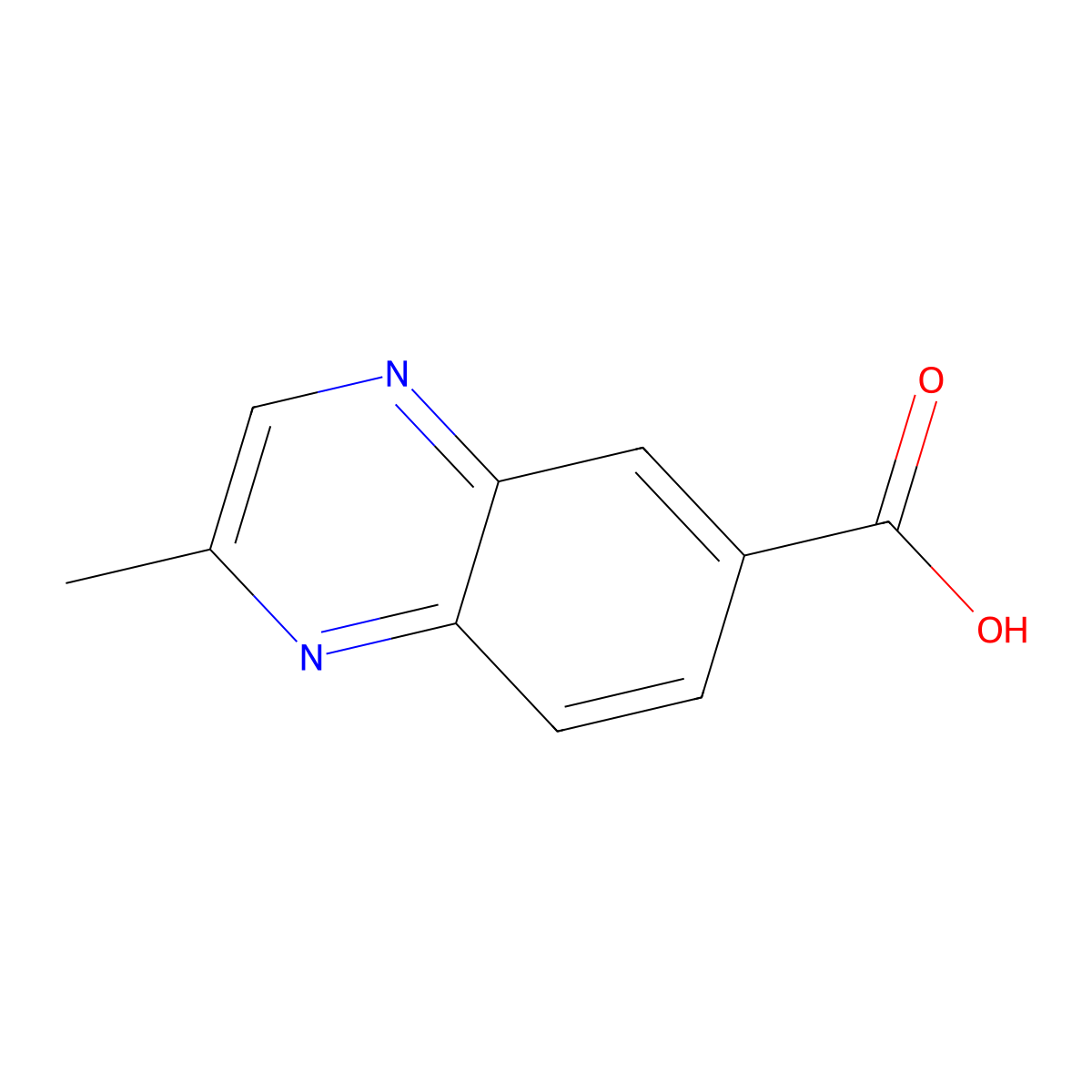 2-Methylquinoxaline-6-carboxylic acid molecular structure, CAS 155439-35-3