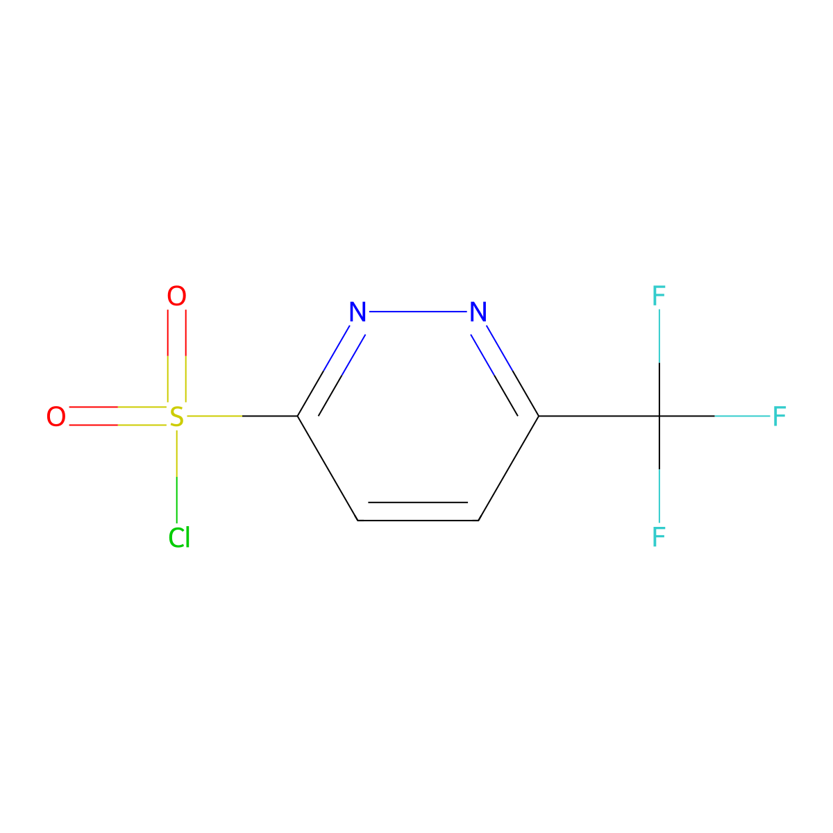 6-(Trifluoromethyl)pyridazine-3-sulfonyl chloride molecular structure, CAS 1554393-58-6