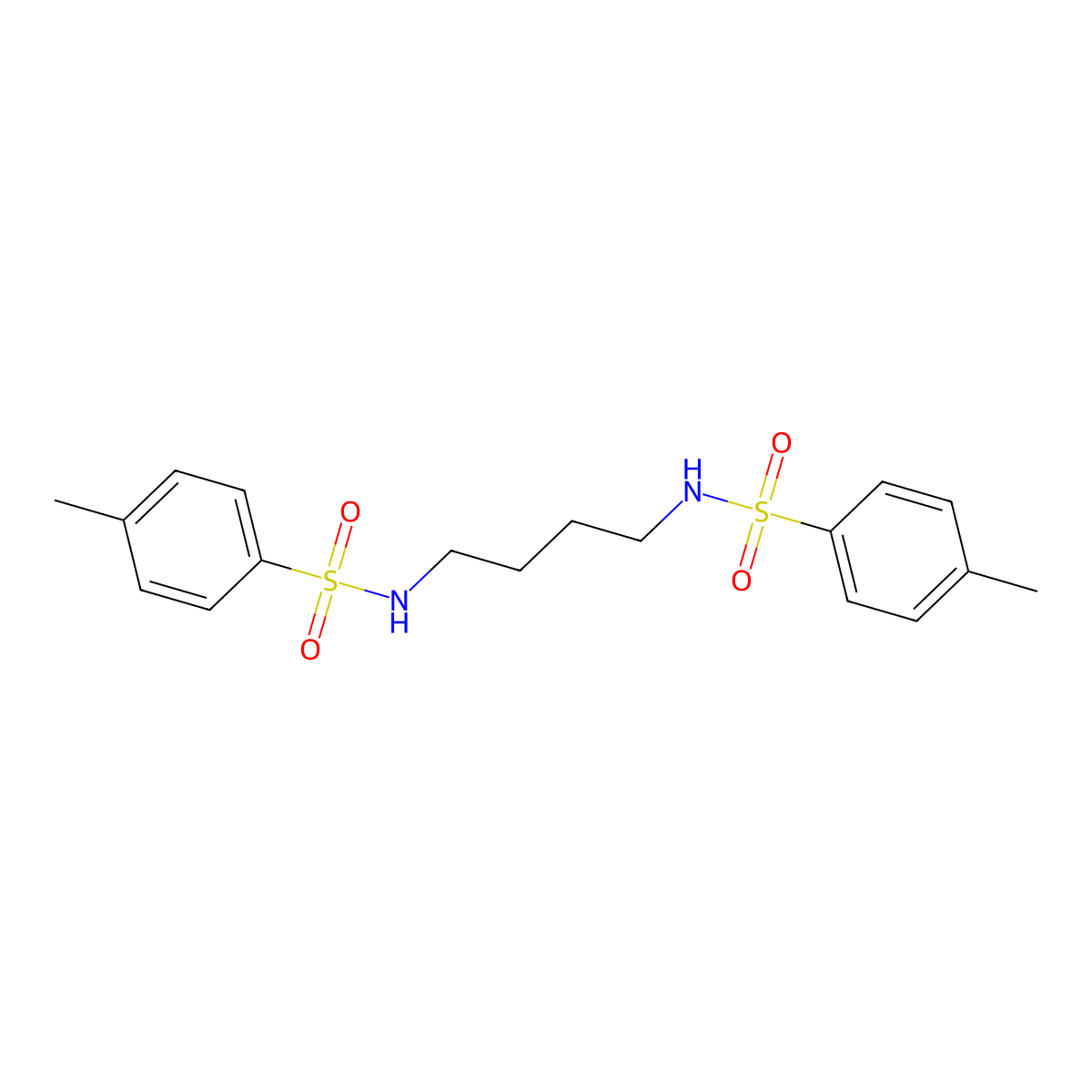 N,N'-(Butane-1,4-diyl)bis(4-methylbenzenesulfonamide) molecular structure, CAS 15544-47-5