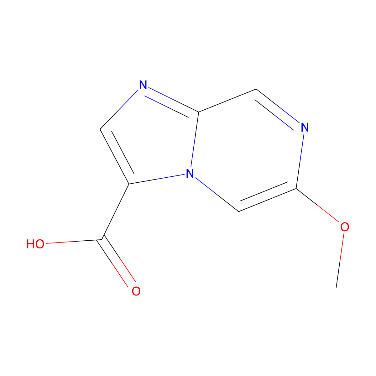 6-Methoxyimidazo[1,2-a]pyrazine-3-carboxylic acid molecular structure, CAS 1554409-07-2