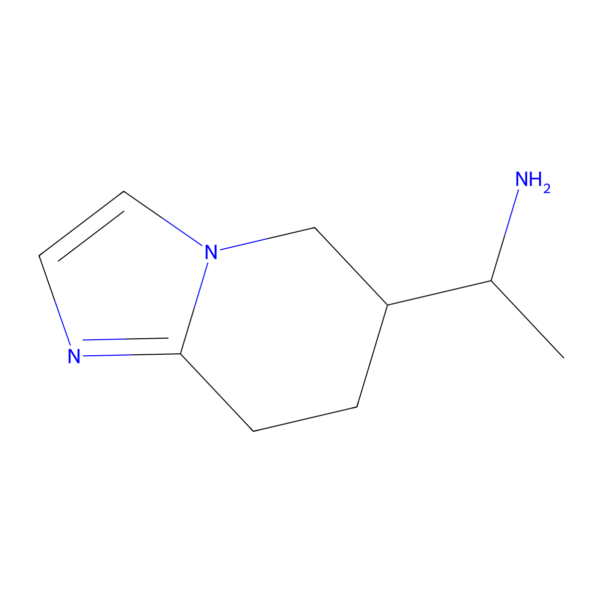 1-{5H,6H,7H,8H-imidazo[1,2-a]pyridin-6-yl}ethan-1-amine molecular structure, CAS 1554427-18-7
