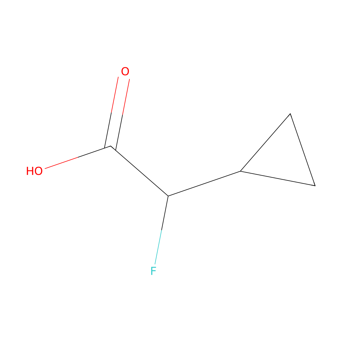 2-Cyclopropyl-2-fluoroacetic acid molecular structure, CAS 1554428-25-9