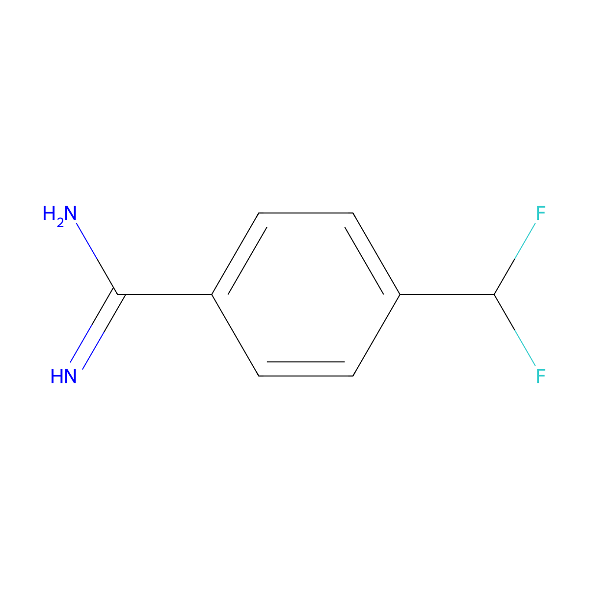 4-(Difluoromethyl)benzene-1-carboximidamide molecular structure, CAS 1554430-22-6
