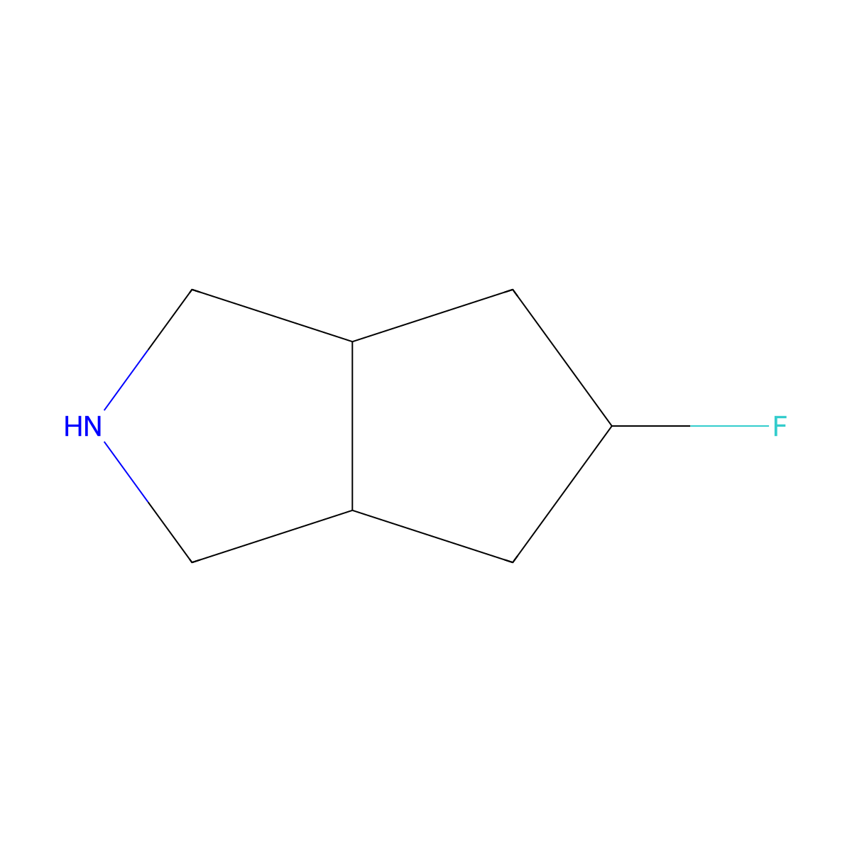 5-Fluoro-octahydrocyclopenta[c]pyrrole molecular structure, CAS 1554431-13-8