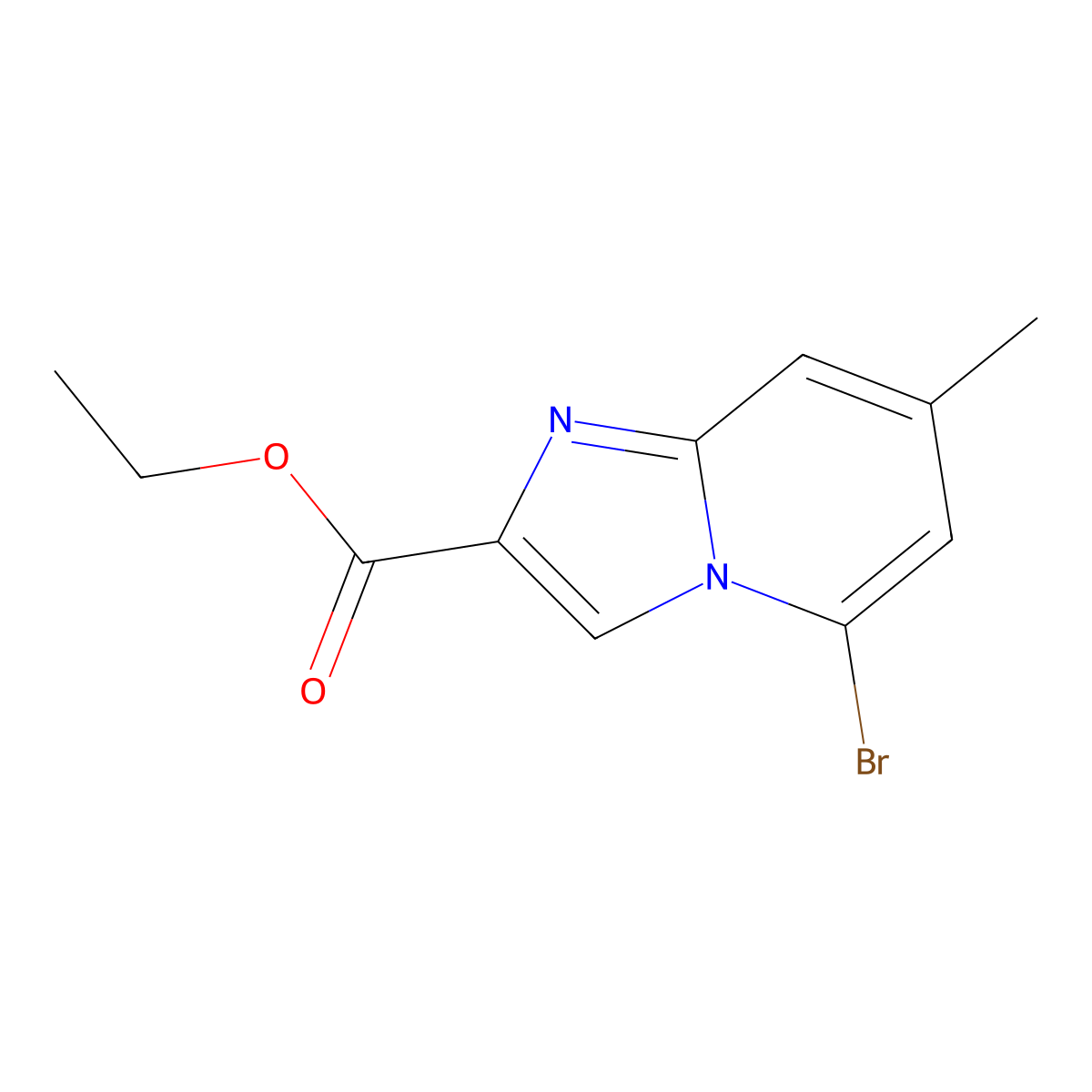 Ethyl 5-bromo-7-methylimidazo[1,2-A]pyridine-2-carboxylate molecular structure, CAS 1554434-09-1