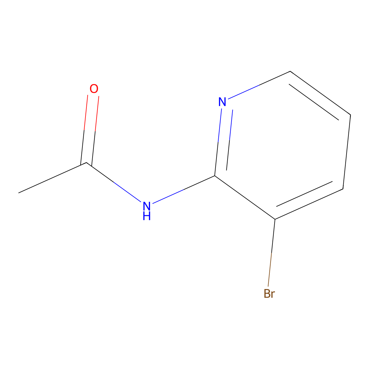 N-(3-Bromopyridin-2-yl)acetamide molecular structure, CAS 155444-28-3
