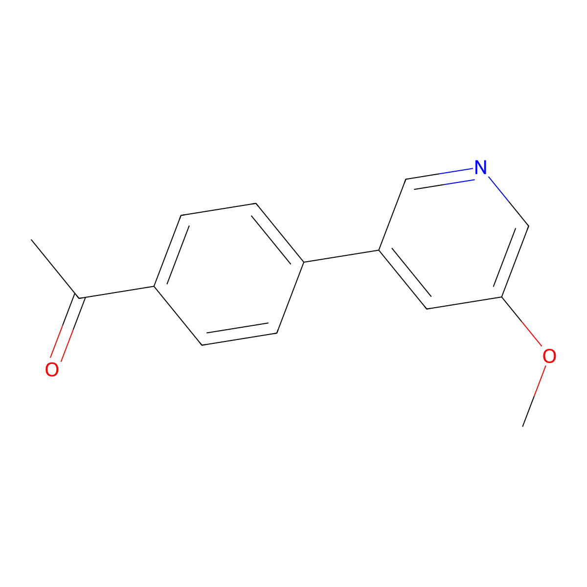 1-[4-(5-Methoxy-3-pyridinyl)phenyl]ethanone molecular structure, CAS 1554446-83-1