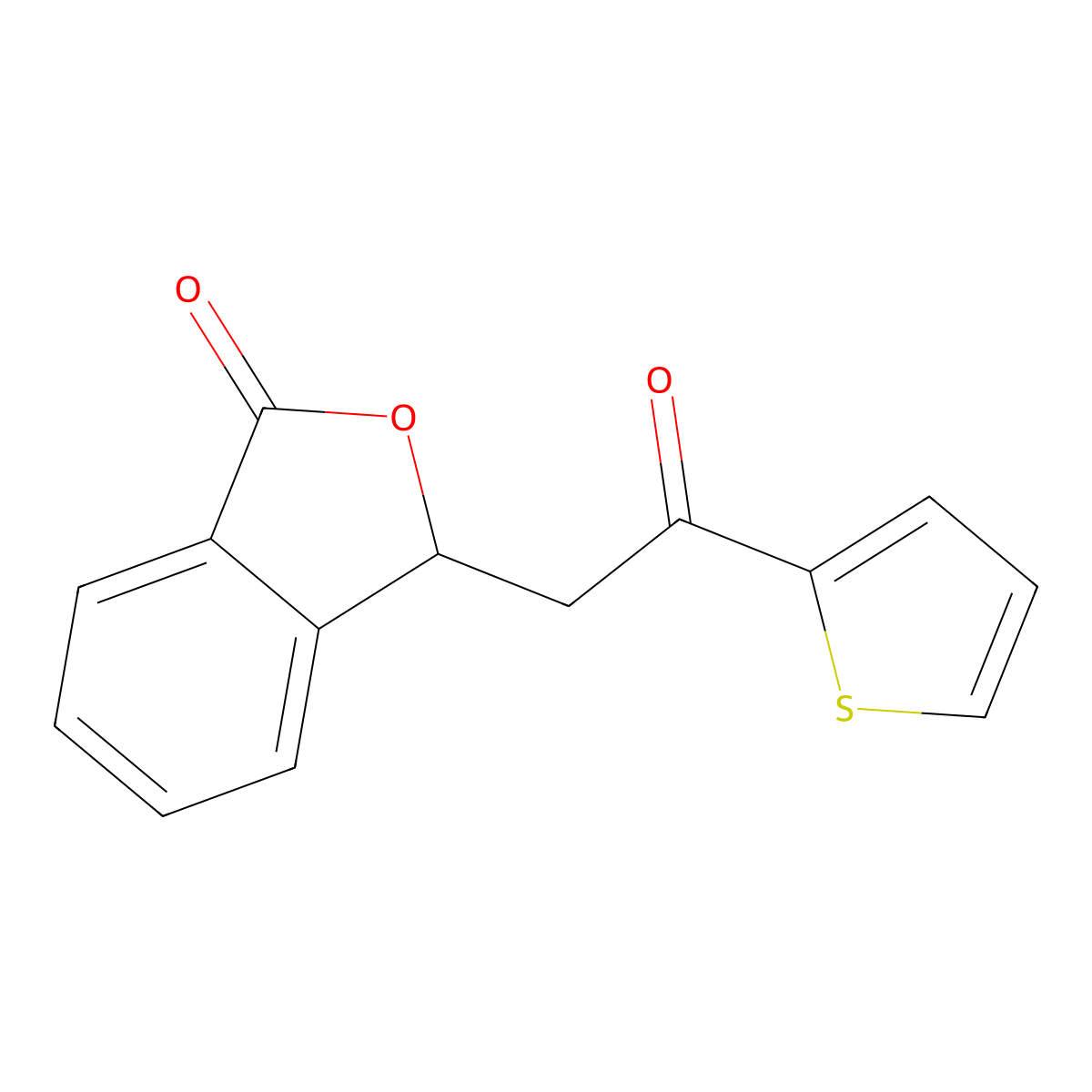 3-(2-Oxo-2-(thiophen-2-yl)ethyl)isobenzofuran-1(3H)-one molecular structure, CAS 155445-97-9
