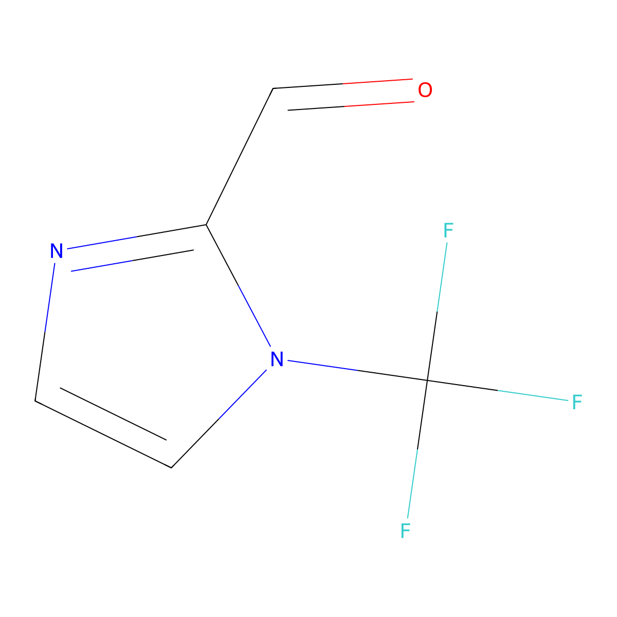 1-(trifluoromethyl)-1H-imidazole-2-carbaldehyde molecular structure, CAS 1554452-65-1
