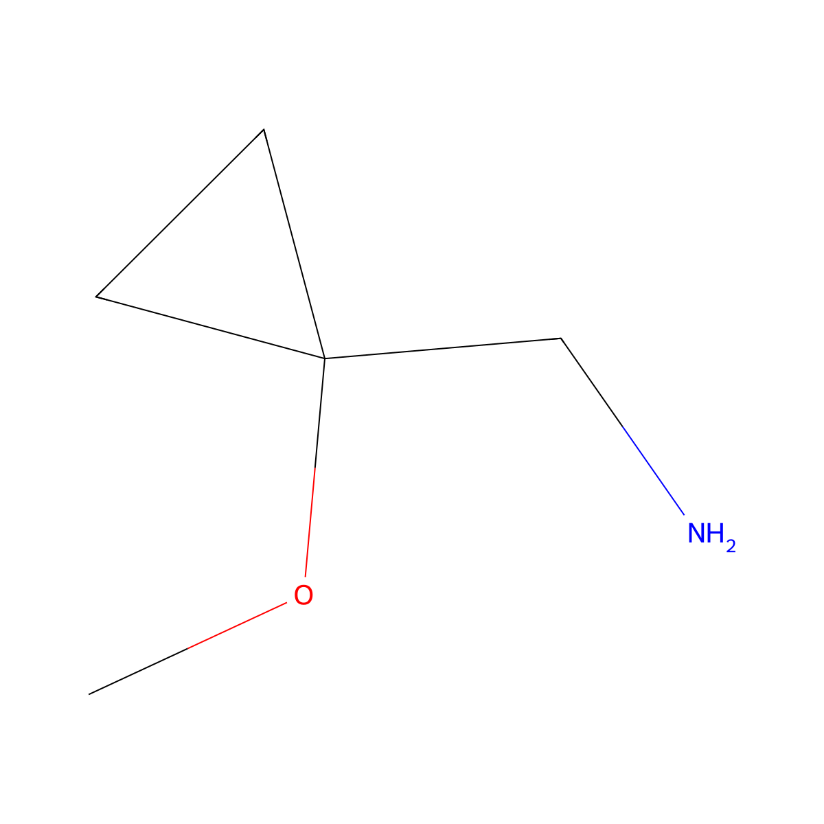 (1-Methoxycyclopropyl)methanamine molecular structure, CAS 1554452-98-0