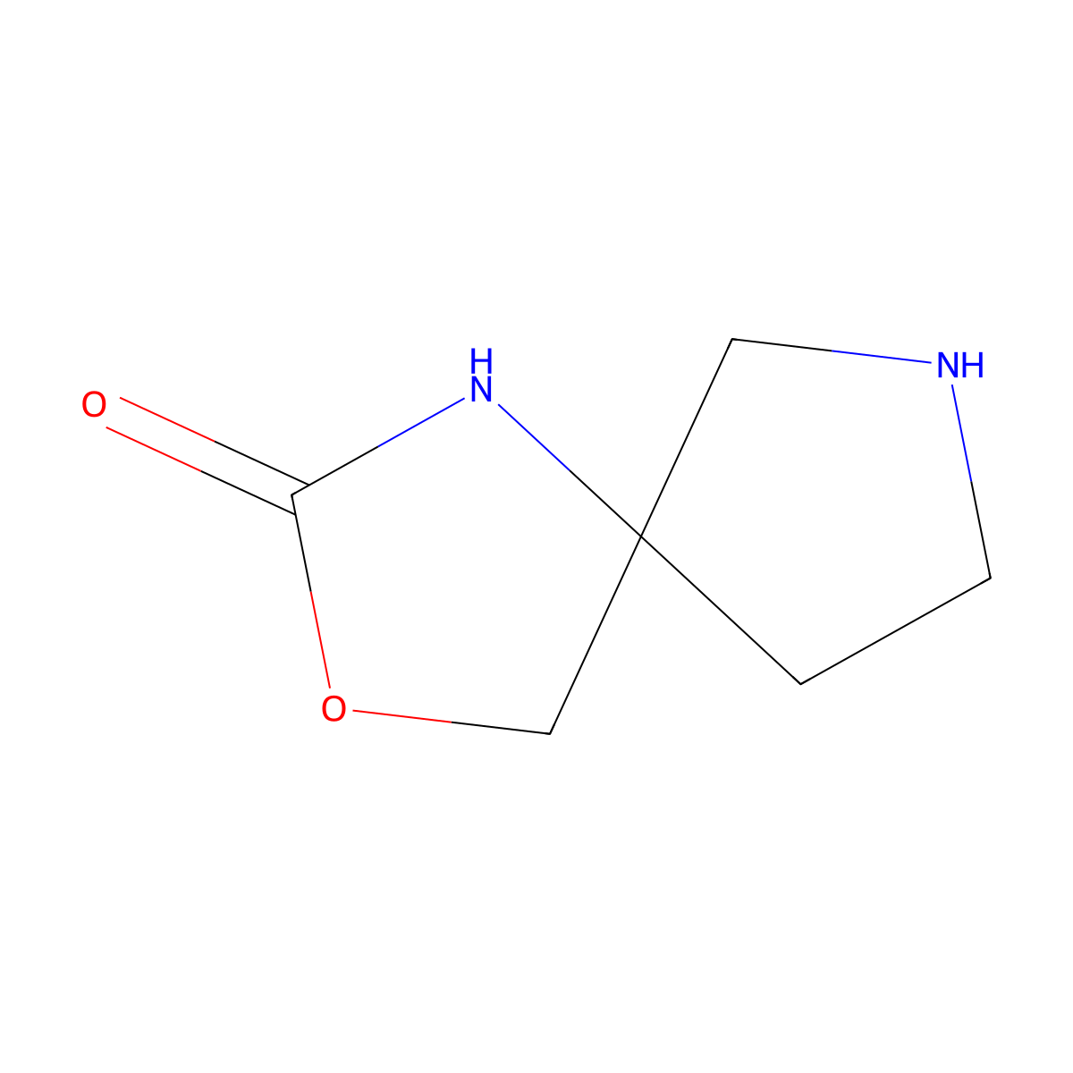 3-Oxa-1,7-diazaspiro[4.4]nonan-2-one molecular structure, CAS 1554453-97-2