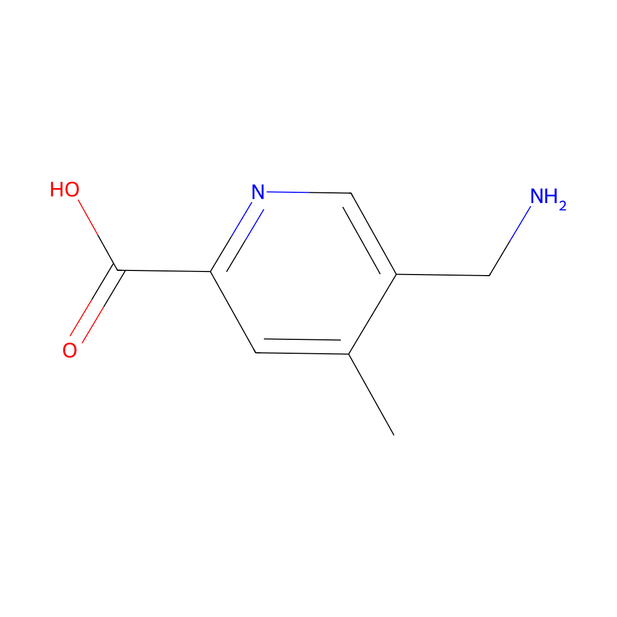 5-(Aminomethyl)-4-methylpyridine-2-carboxylic acid molecular structure, CAS 1554454-15-7