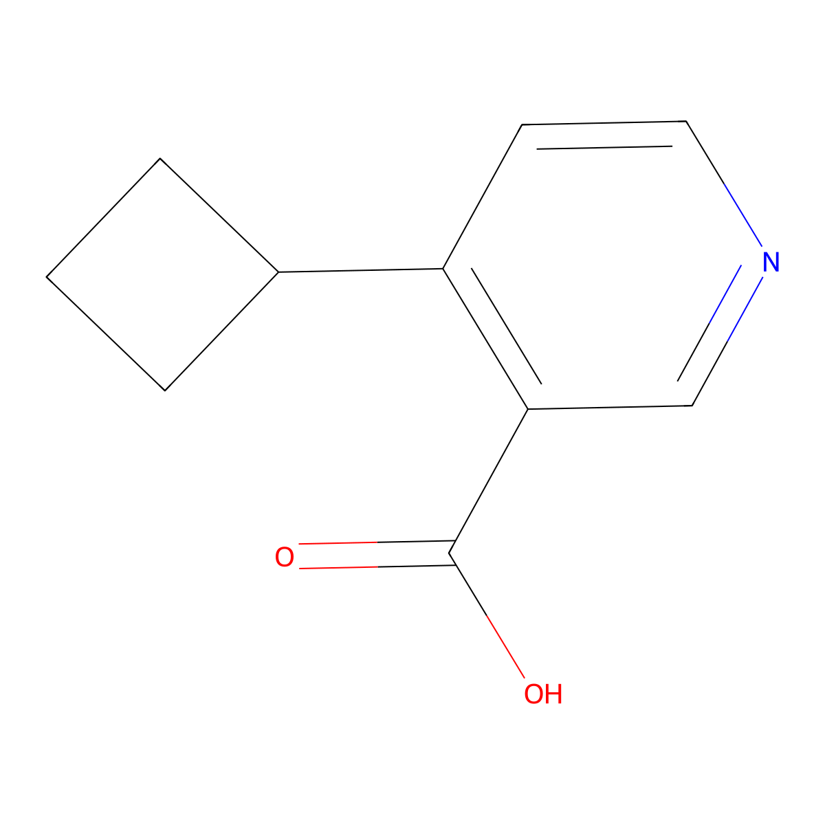 4-Cyclobutylnicotinic acid molecular structure, CAS 1554455-41-2