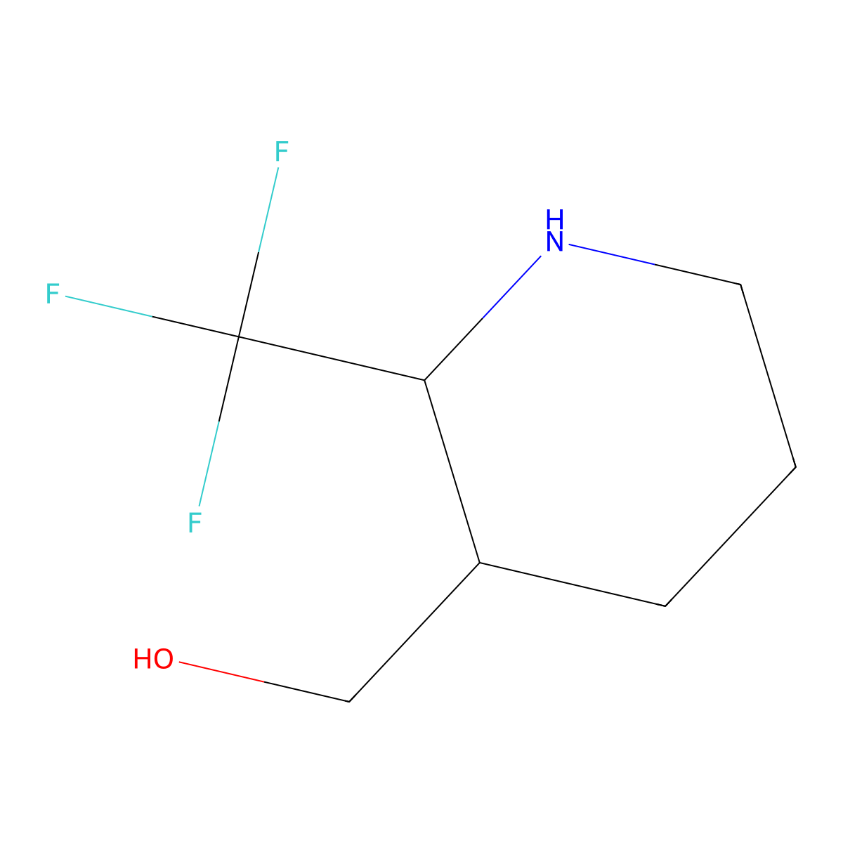 [2-(Trifluoromethyl)piperidin-3-yl]methanol molecular structure, CAS 1554456-24-4