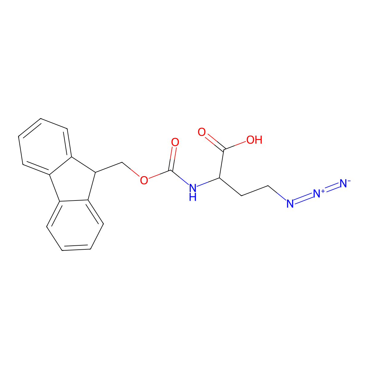 4-Azido-2-(Fmoc-amino)-butanoic acid molecular structure, CAS 1554468-65-3