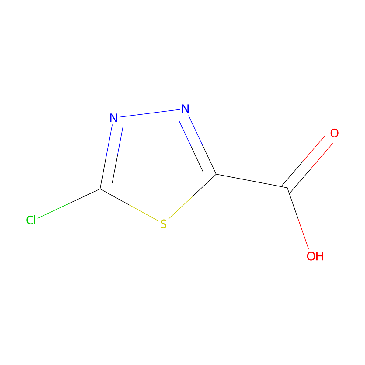 5-Chloro-1,3,4-thiadiazole-2-carboxylic acid molecular structure, CAS 1554480-49-7