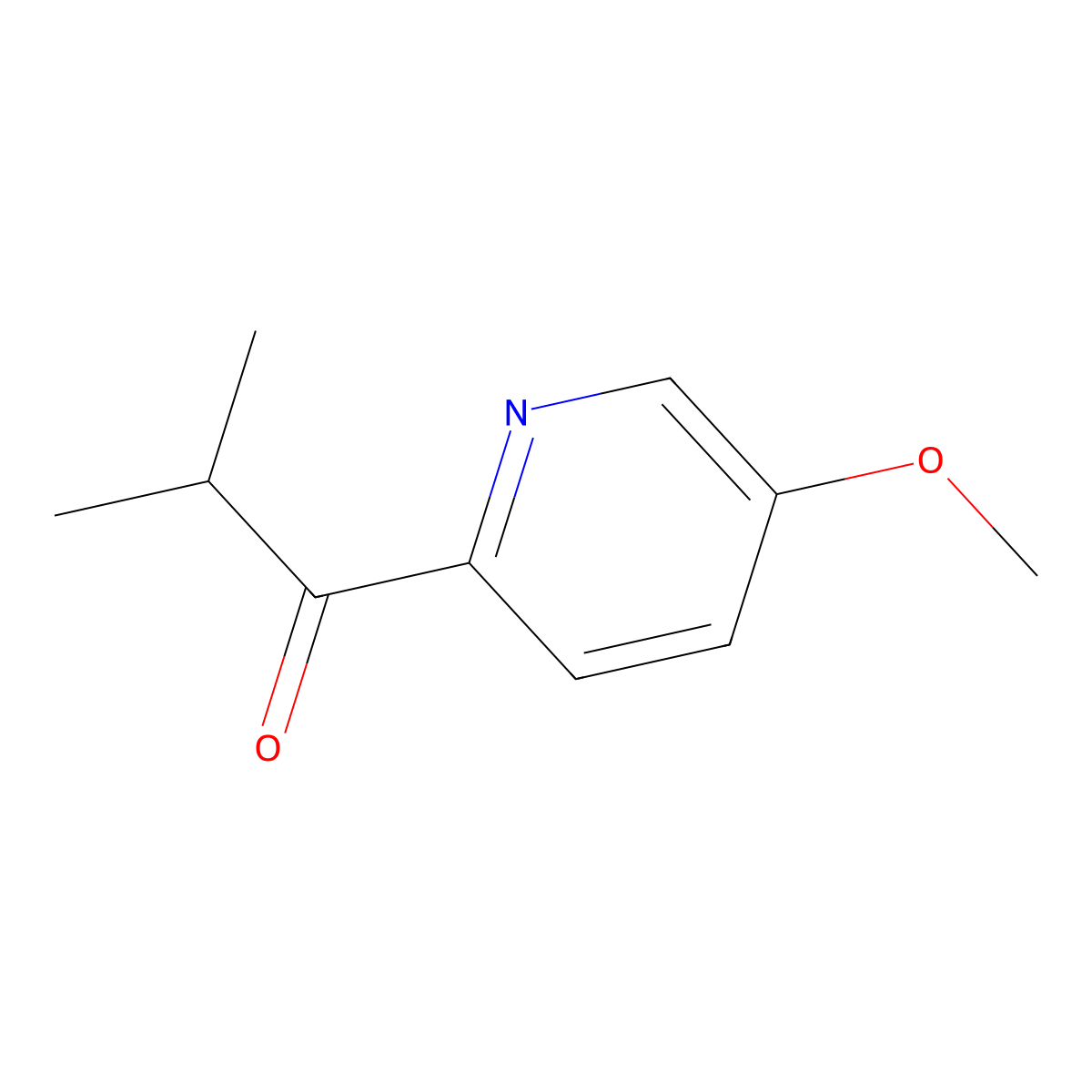 1-(5-Methoxy-2-pyridinyl)-2-methyl-1-propanone molecular structure, CAS 1554481-69-4