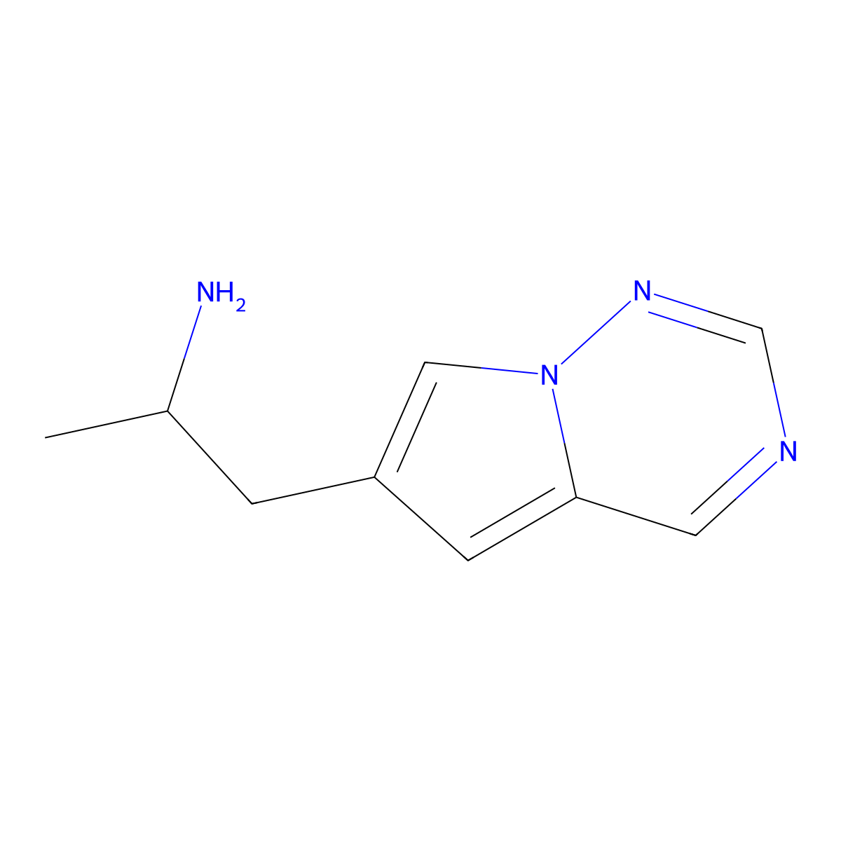 1-(Pyrrolo[2,1-f][1,2,4]triazin-6-yl)propan-2-amine molecular structure, CAS 1554481-88-7