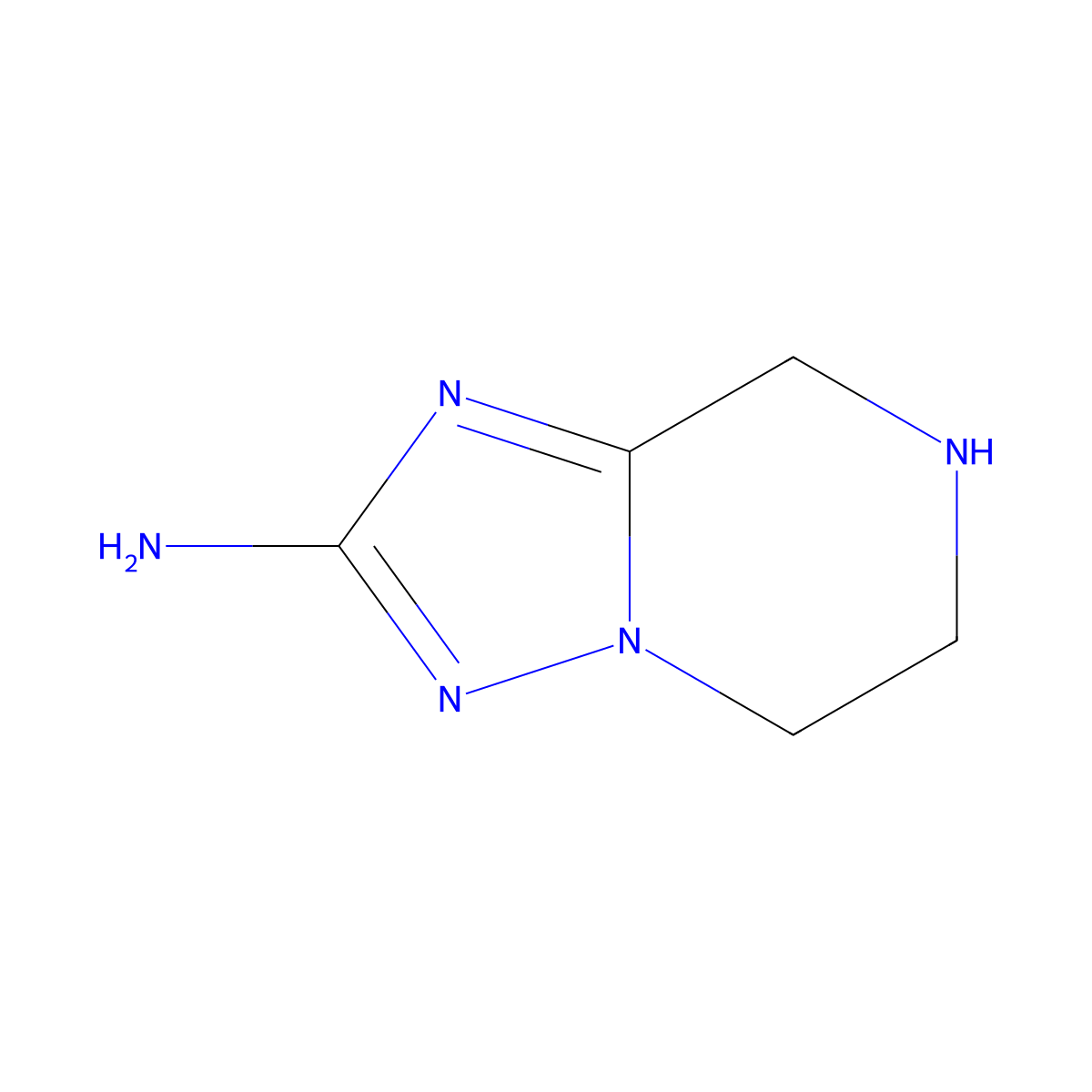 5H,6H,7H,8H-[1,2,4]triazolo[1,5-a]pyrazin-2-amine molecular structure, CAS 1554483-44-1