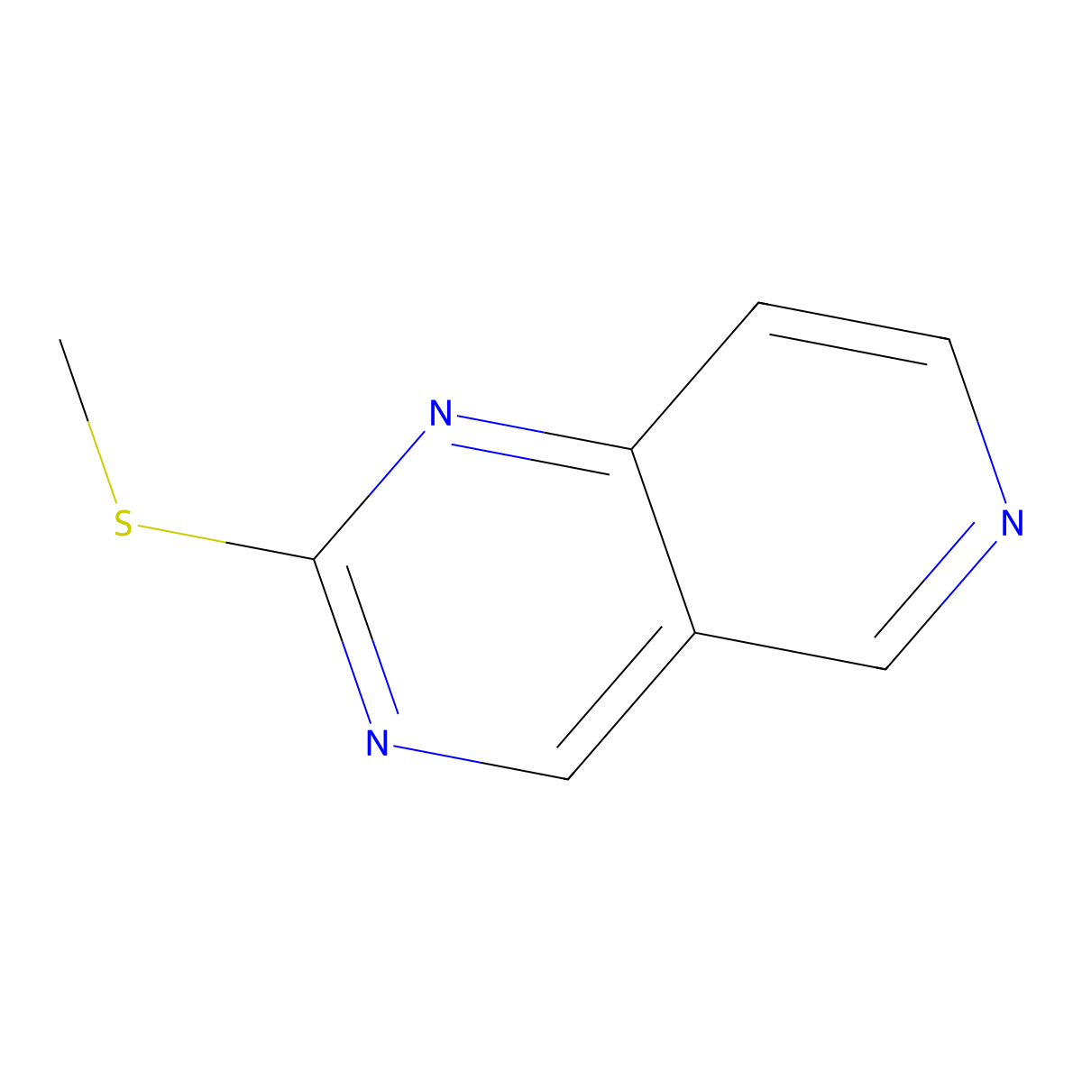 2-Methylsulfanylpyrido[4,3-D]pyrimidine molecular structure, CAS 1554485-62-9