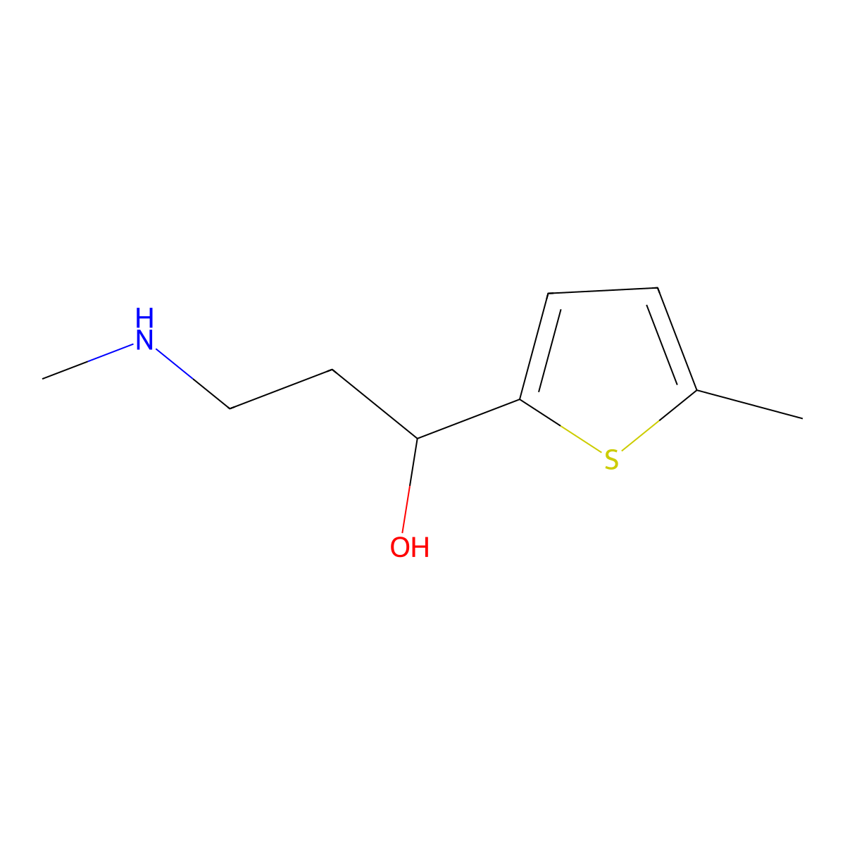 3-(Methylamino)-1-(5-methylthiophen-2-yl)propan-1-ol molecular structure, CAS 1554486-07-5