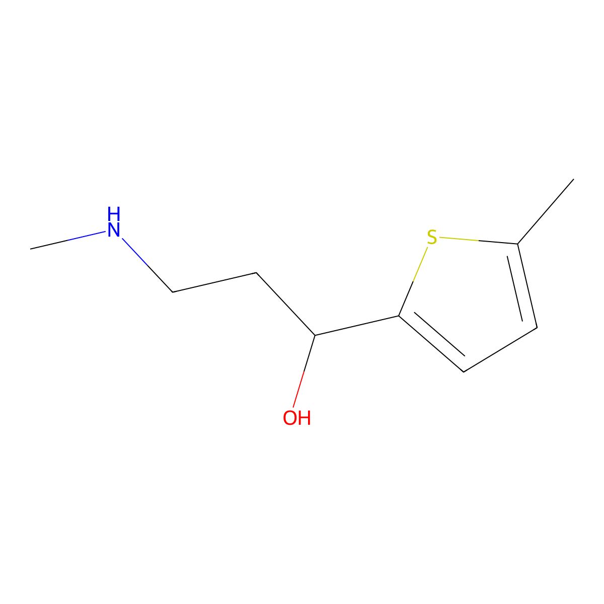 3-(Methylamino)-1-(5-methylthiophen-2-yl)propan-1-ol molecular structure, CAS 1554486-07-5