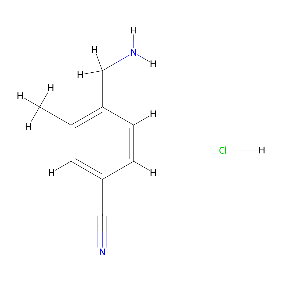 4-(Aminomethyl)-3-methylbenzonitrile hydrochloride molecular structure, CAS 1554492-82-8