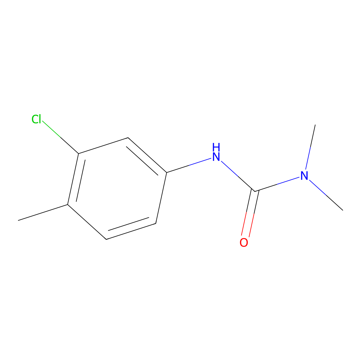 Chlortoluron molecular structure, CAS 15545-48-9