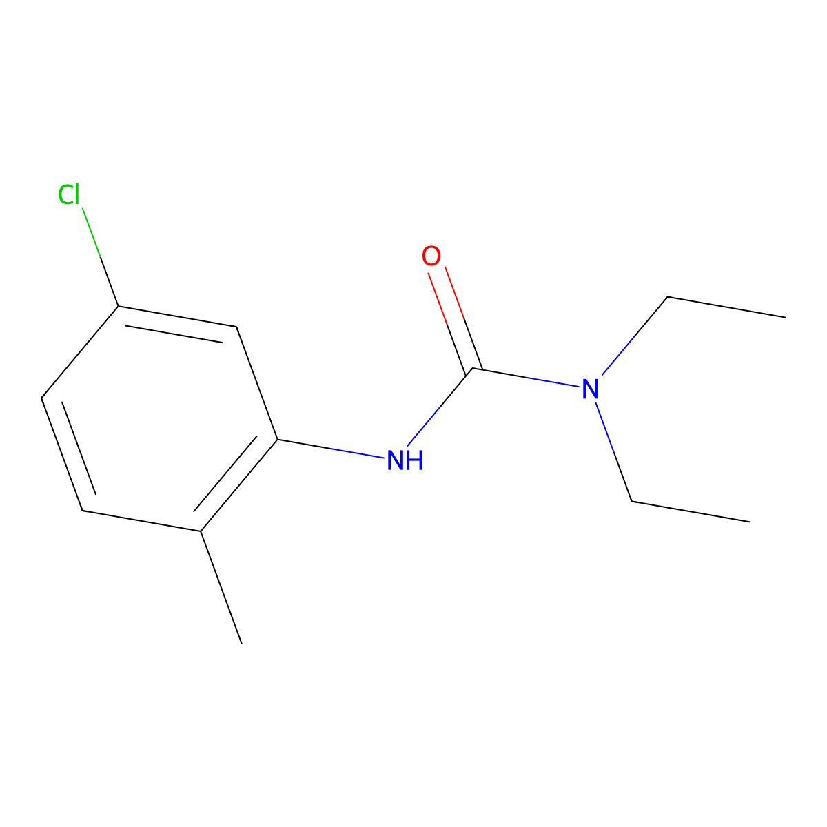3-(5-Chloro-2-methylphenyl)-1,1-diethylurea molecular structure, CAS 15545-54-7