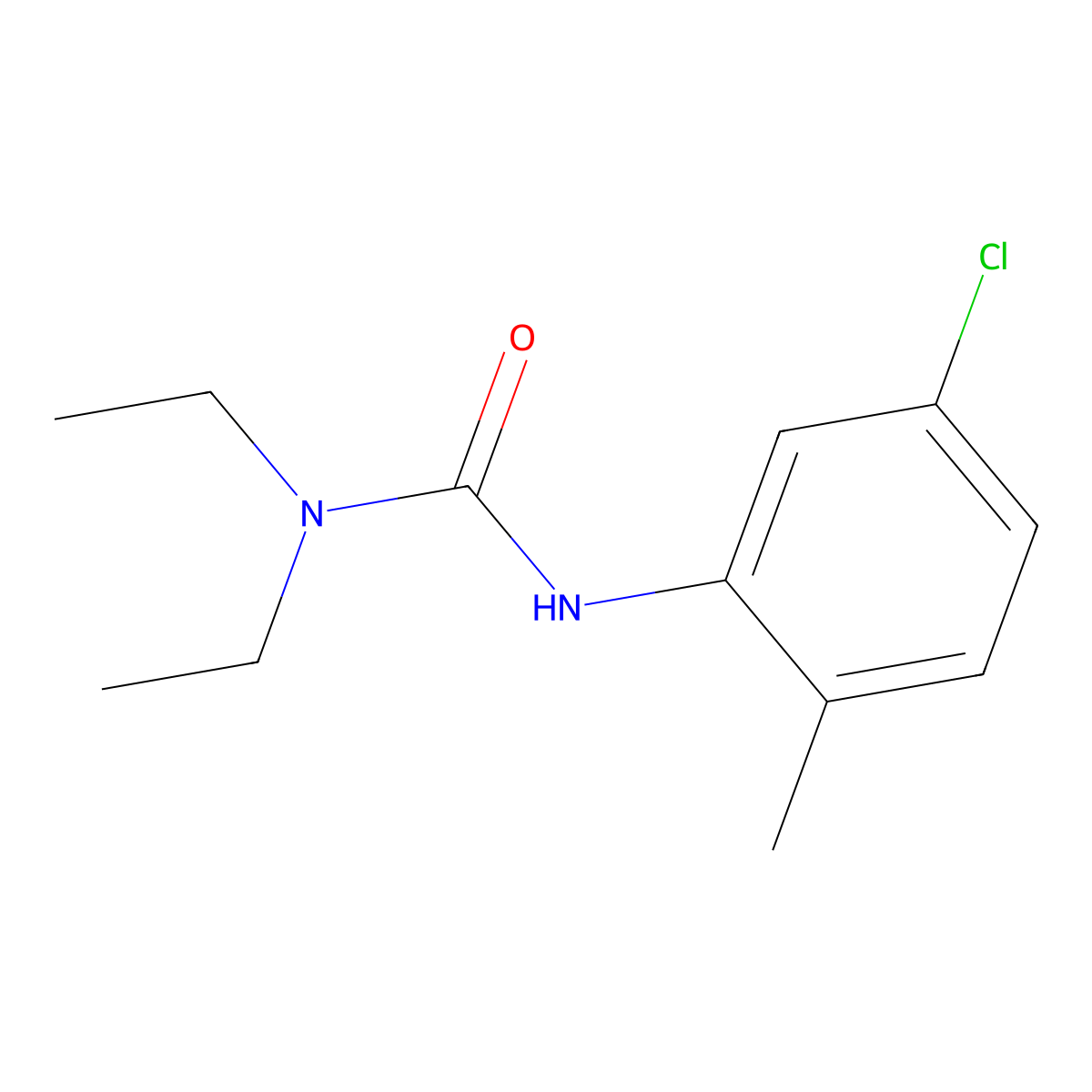 3-(5-Chloro-2-methylphenyl)-1,1-diethylurea molecular structure, CAS 15545-54-7