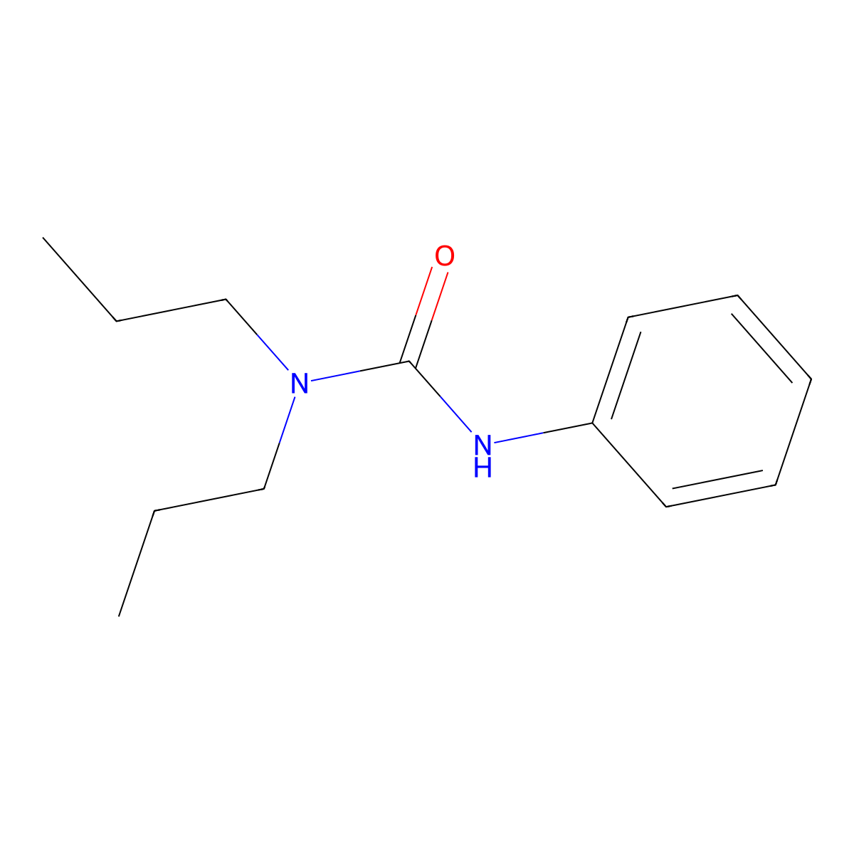 Urea, N'-phenyl-N,N-dipropyl- molecular structure, CAS 15545-56-9