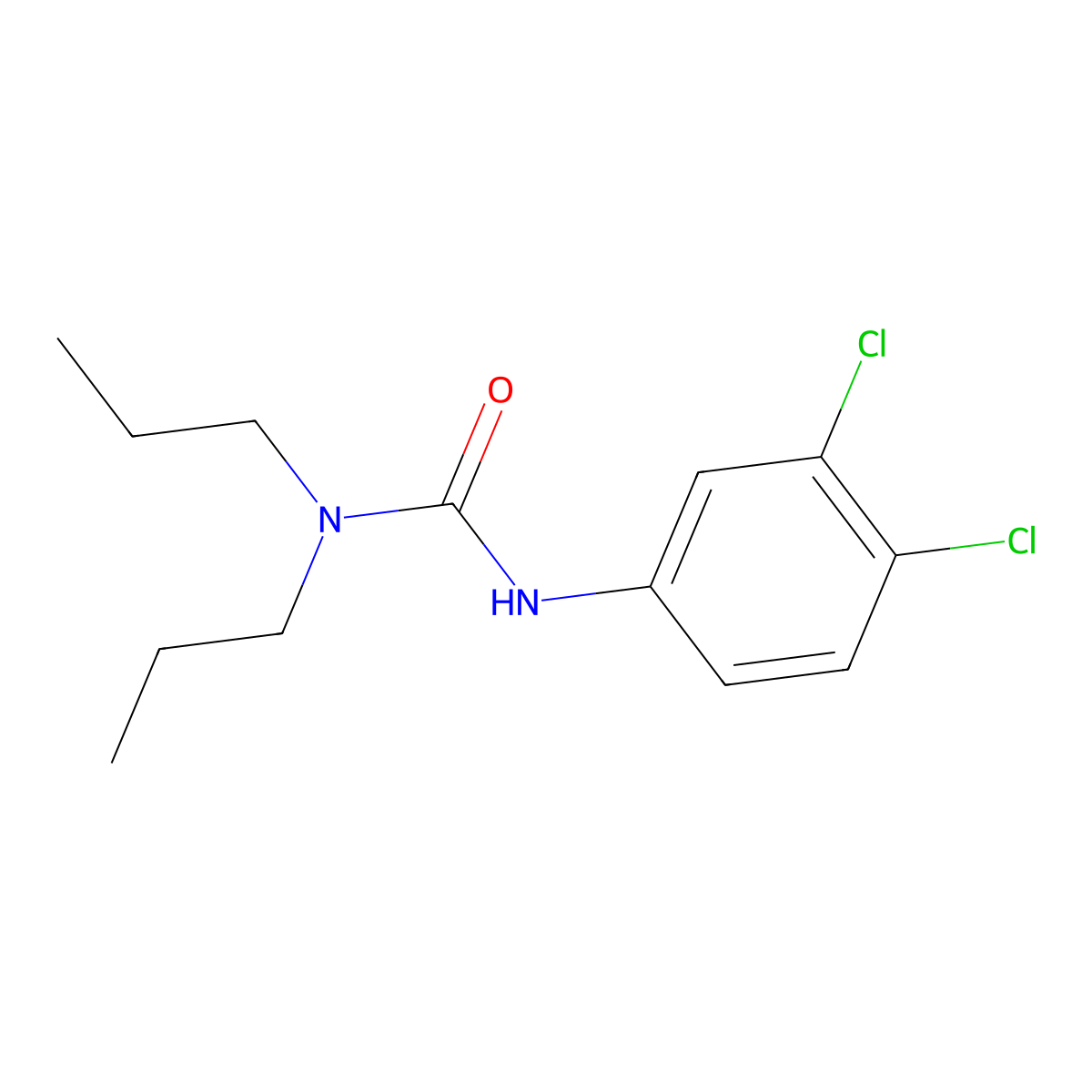 3-(3,4-Dichlorophenyl)-1,1-dipropylurea molecular structure, CAS 15545-57-0