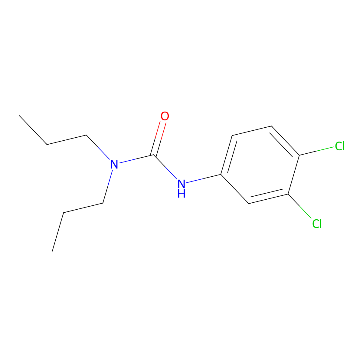 3-(3,4-Dichlorophenyl)-1,1-dipropylurea molecular structure, CAS 15545-57-0