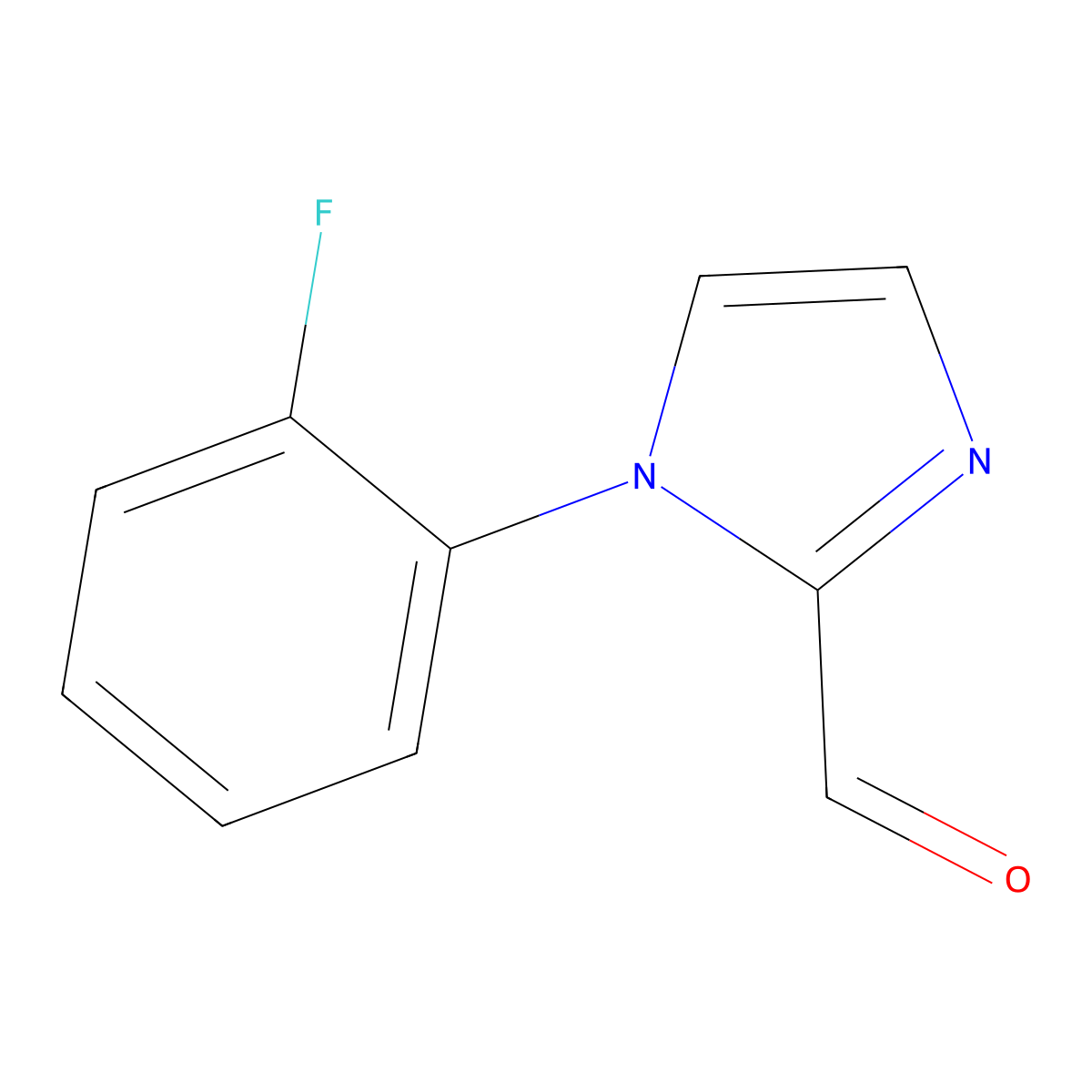 1-(2-fluorophenyl)-1H-imidazole-2-carbaldehyde molecular structure, CAS 1554507-20-8