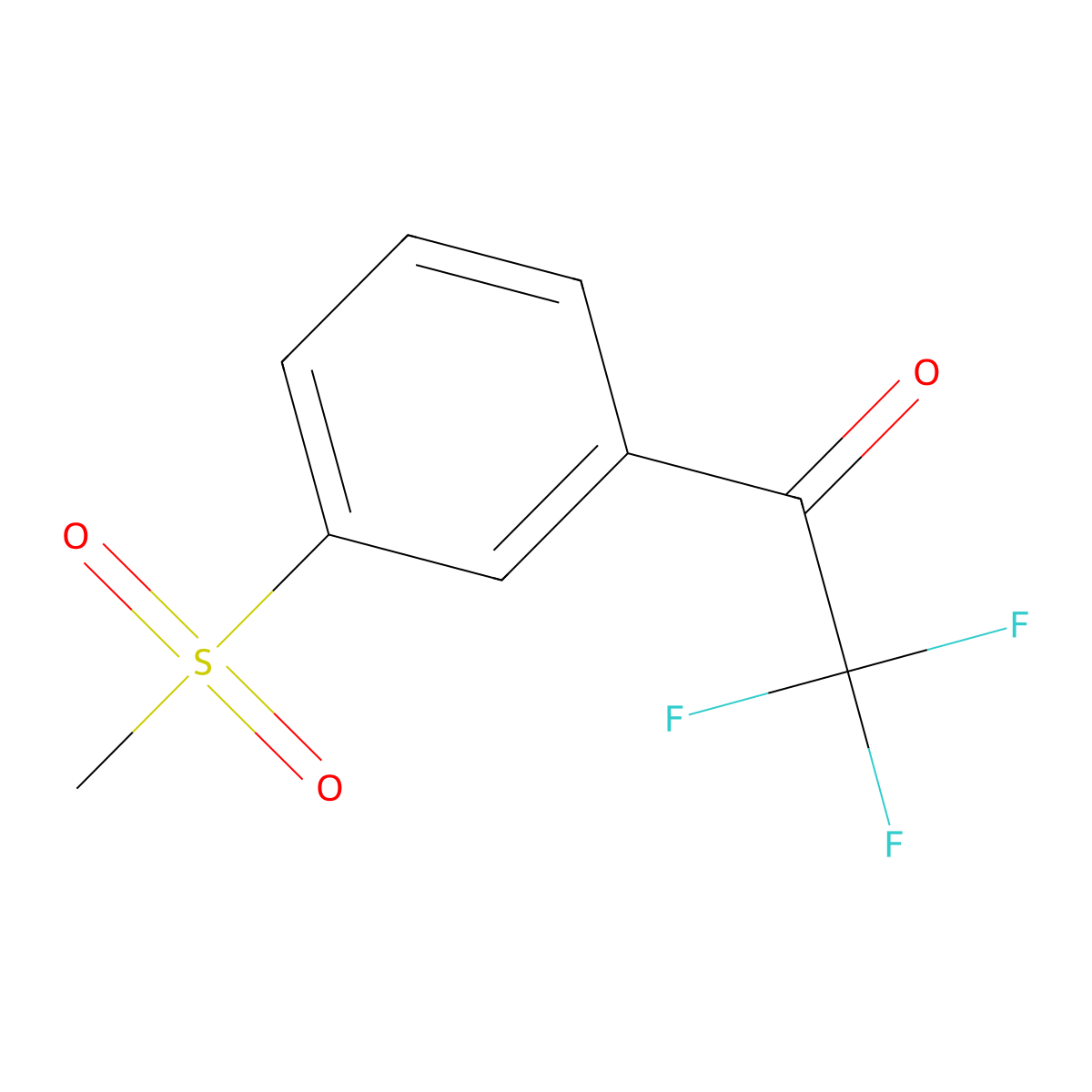 2,2,2-Trifluoro-1-(3-methanesulfonylphenyl)ethan-1-one molecular structure, CAS 1554513-22-2