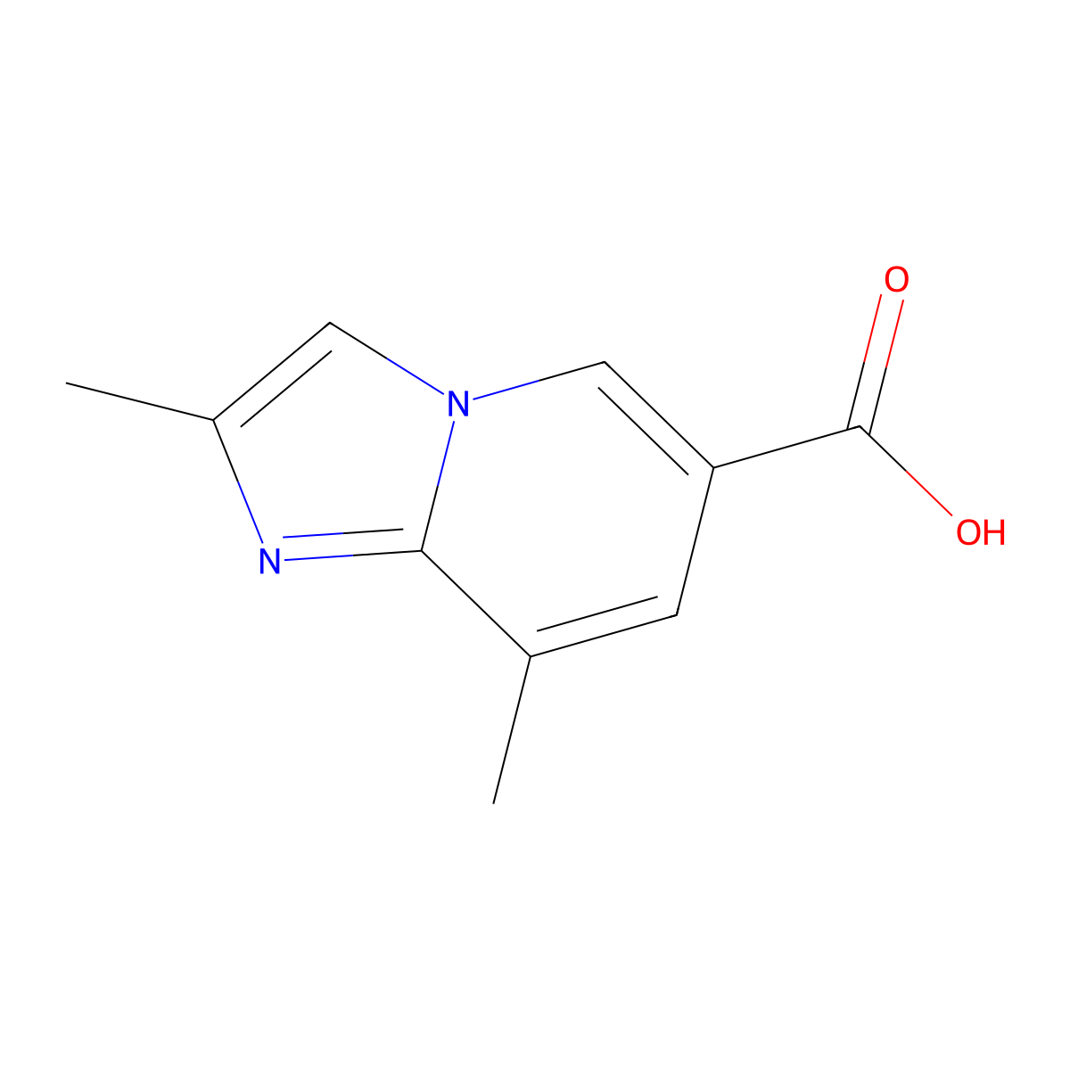 2,8-Dimethylimidazo[1,2-a]pyridine-6-carboxylic acid molecular structure, CAS 1554517-69-9