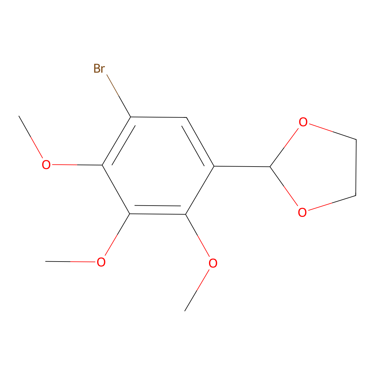 2-(5-Bromo-2,3,4-trimethoxyphenyl)-1,3-dioxolane molecular structure, CAS 1554517-72-4