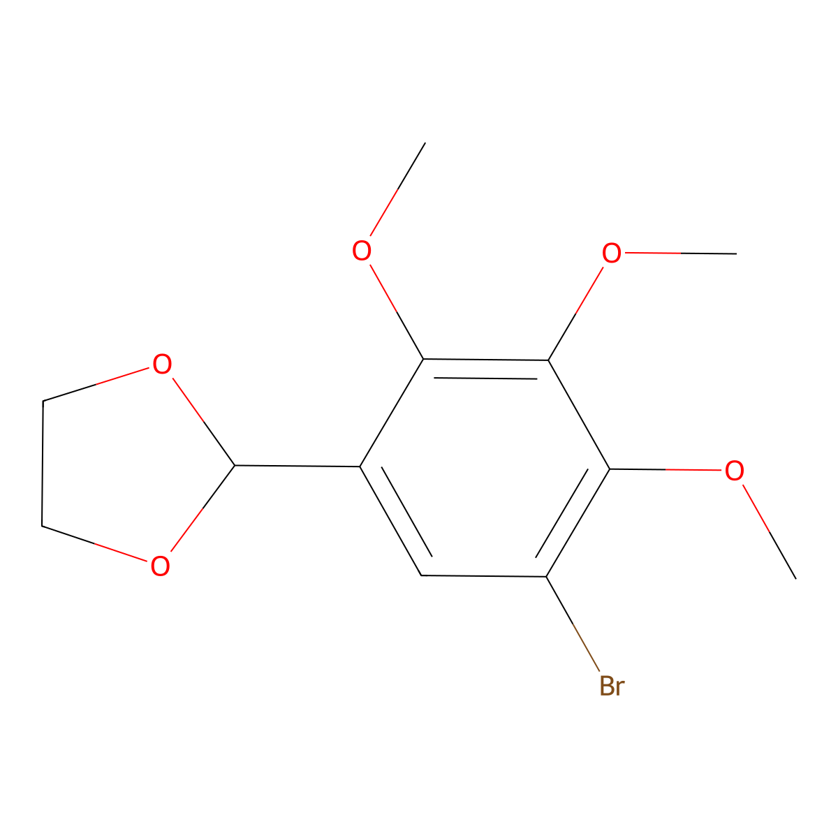 2-(5-Bromo-2,3,4-trimethoxyphenyl)-1,3-dioxolane molecular structure, CAS 1554517-72-4