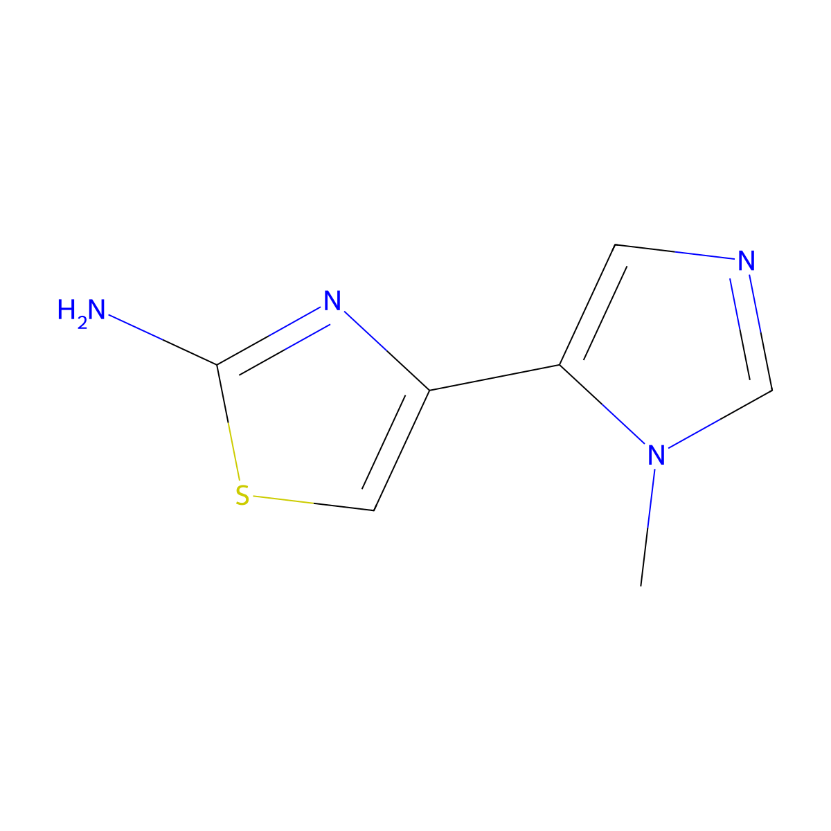 4-(1-Methyl-1h-imidazol-5-yl)-1,3-thiazol-2-amine molecular structure, CAS 1554518-35-2