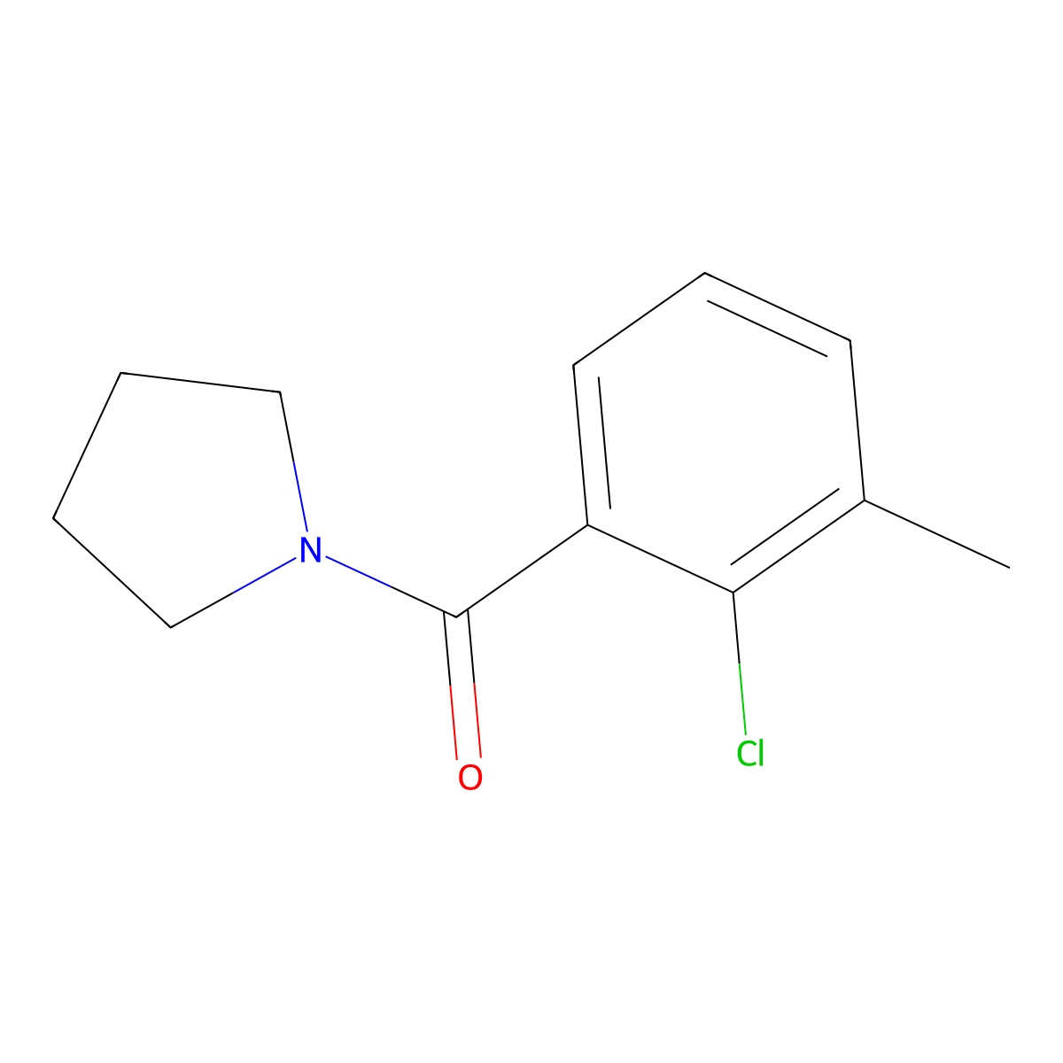 (2-Chloro-3-methylphenyl)(pyrrolidin-1-yl)methanone molecular structure, CAS 1554521-25-3