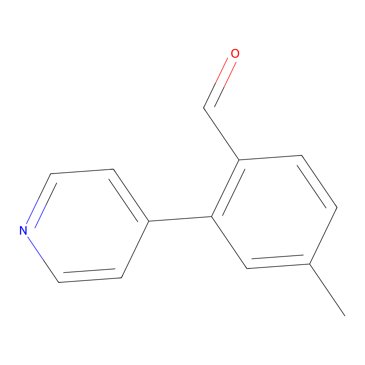 4-Methyl-2-(pyridin-4-yl)benZaldehyde molecular structure, CAS 1554525-56-2
