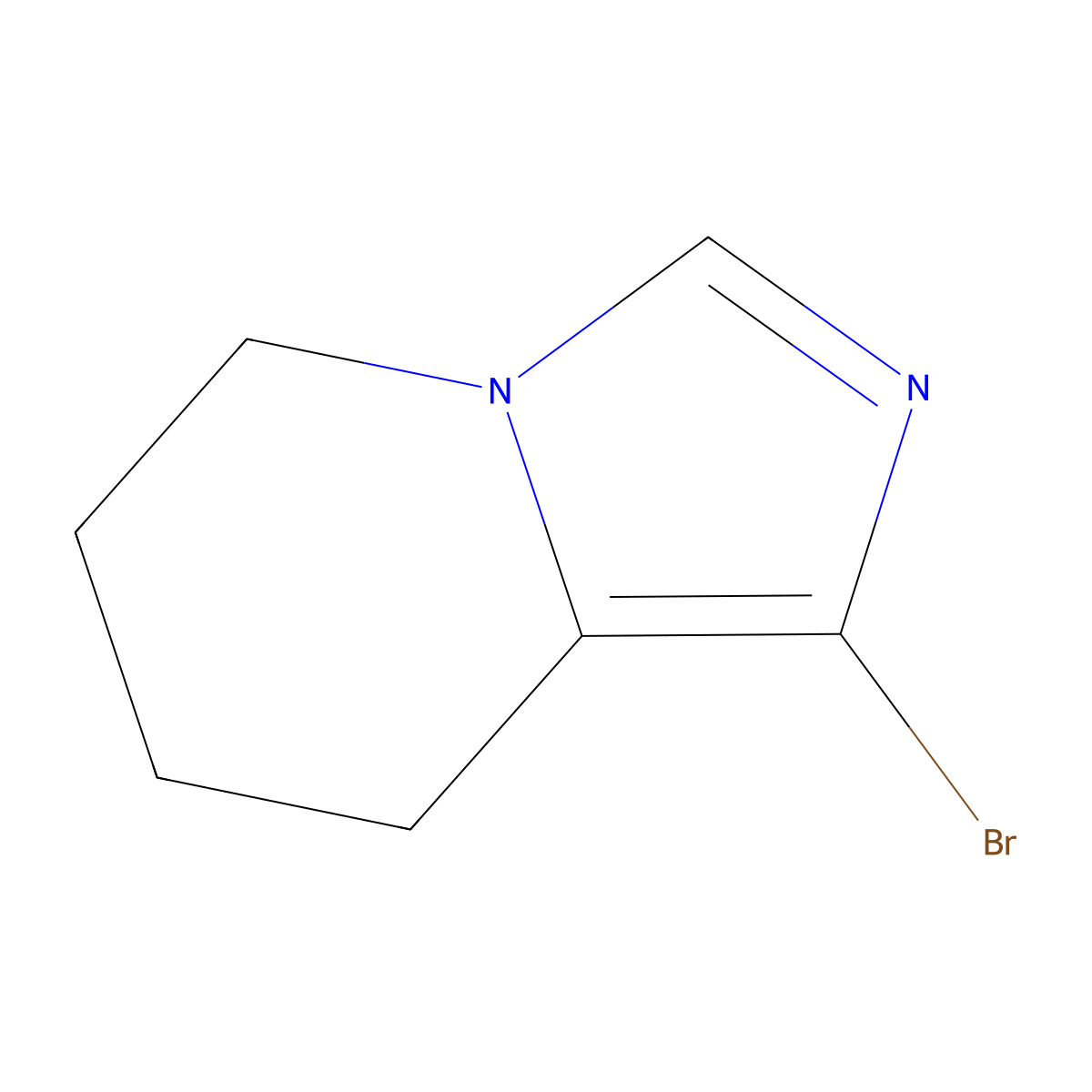 1-bromo-5H,6H,7H,8H-imidazo(1,5-a)pyridine molecular structure, CAS 1554534-02-9
