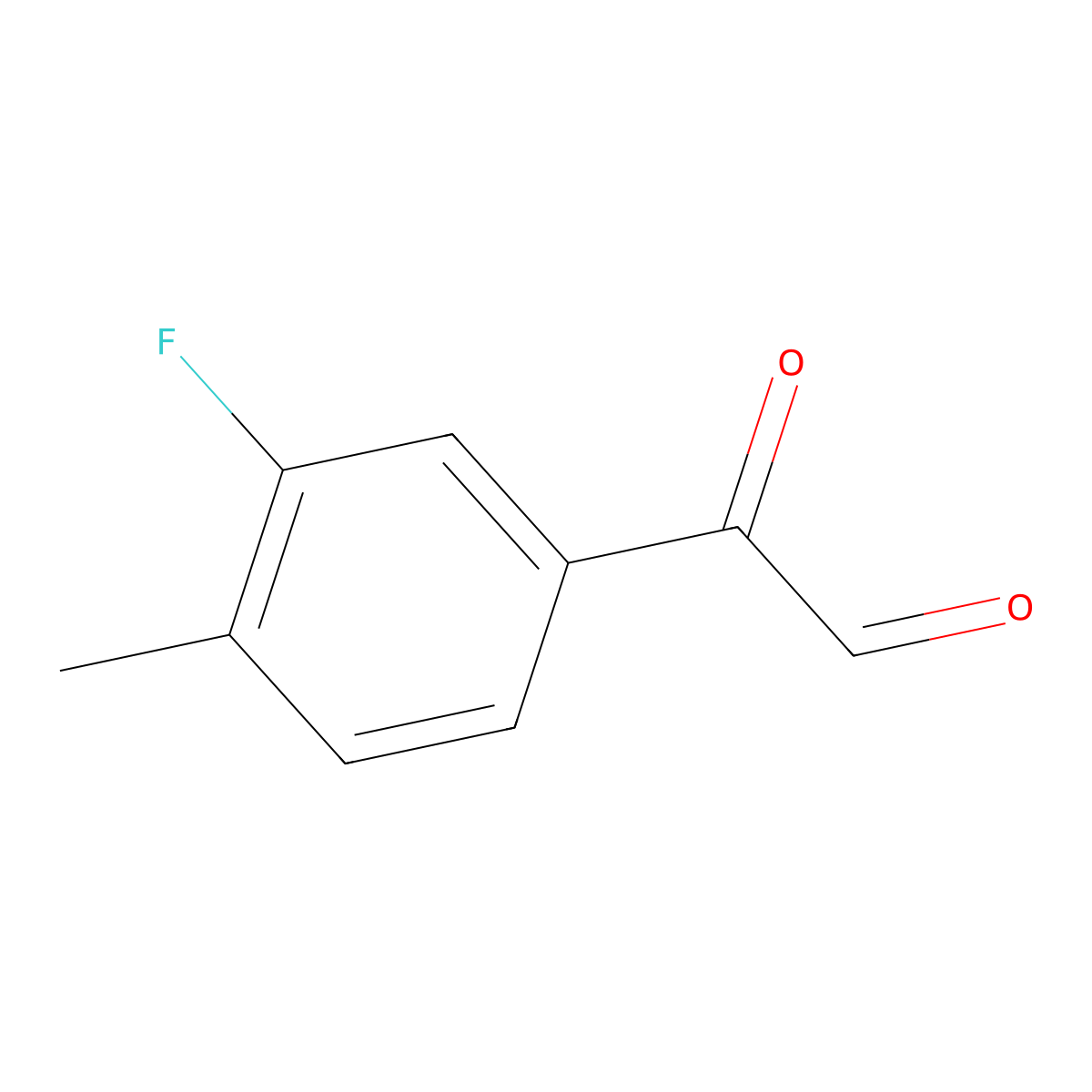 2-(3-Fluoro-4-methylphenyl)-2-oxoacetaldehyde molecular structure, CAS 1554550-97-8