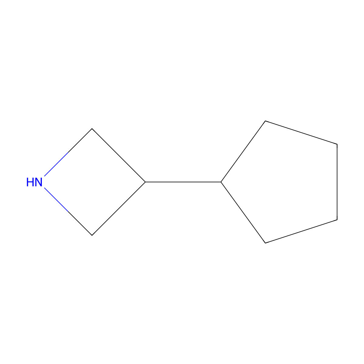 3-Cyclopentylazetidine molecular structure, CAS 1554559-91-9
