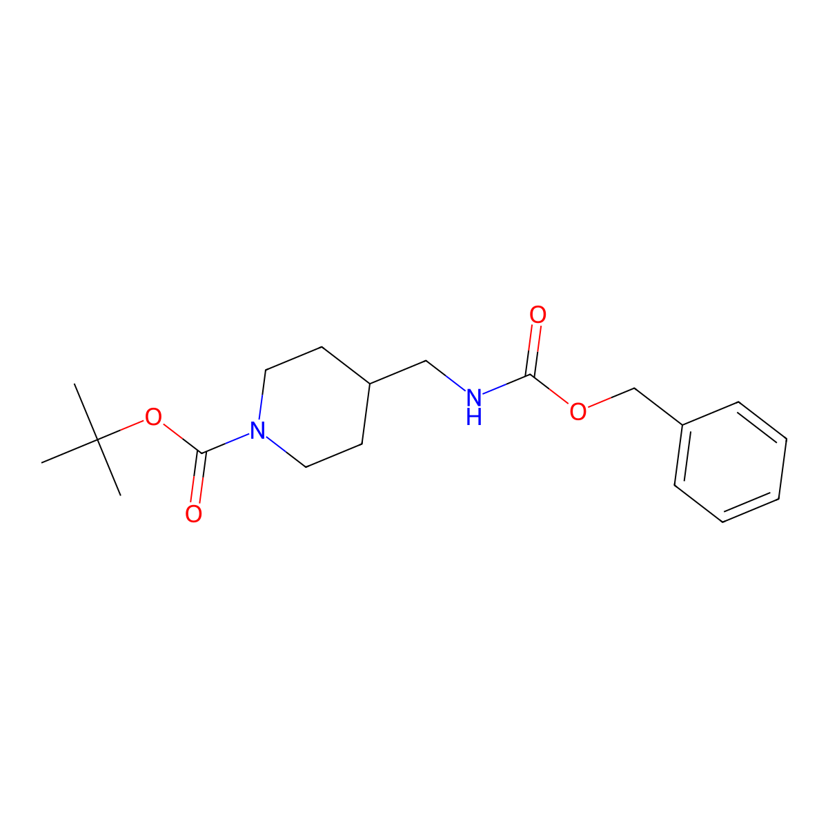 1-N-Boc-4-(N-cbz-aminomethyl)piperidine molecular structure, CAS 155456-33-0