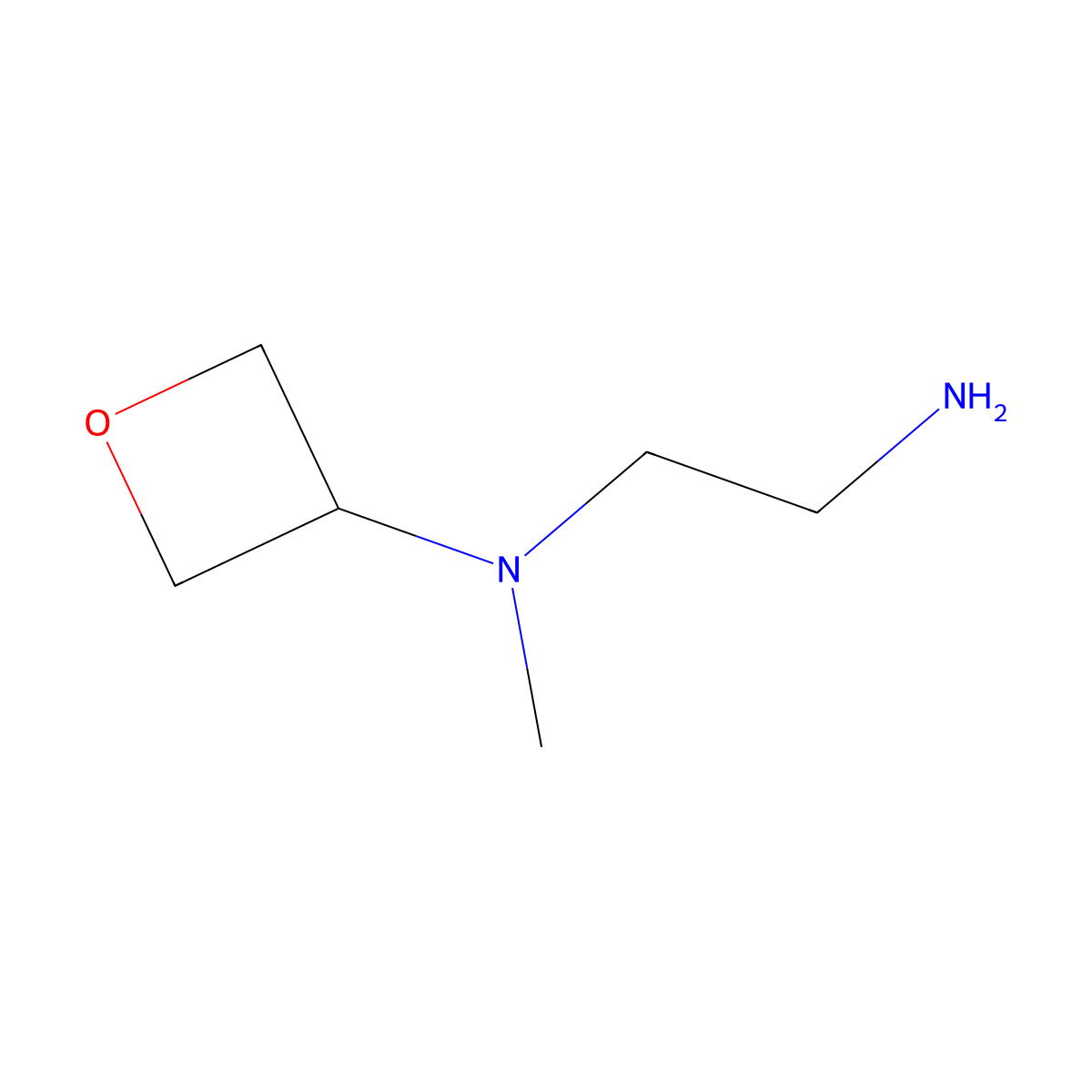 N-(2-aminoethyl)-N-methyloxetan-3-amine molecular structure, CAS 1554560-03-0