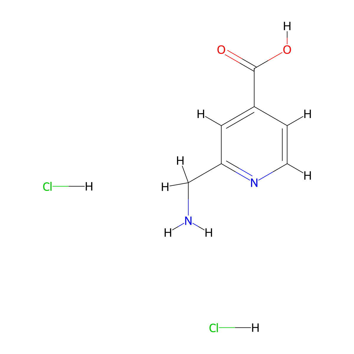 2-(Aminomethyl)pyridine-4-carboxylic acid dihydrochloride molecular structure, CAS 1554561-26-0