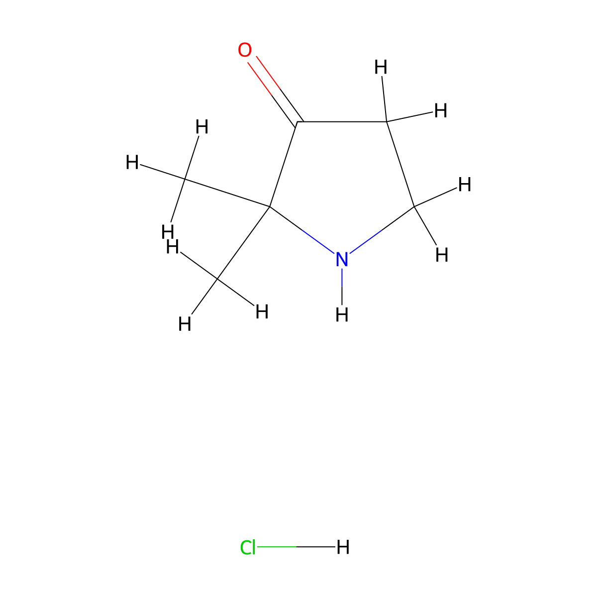 2,2-Dimethylpyrrolidin-3-one hydrochloride molecular structure, CAS 1554561-31-7