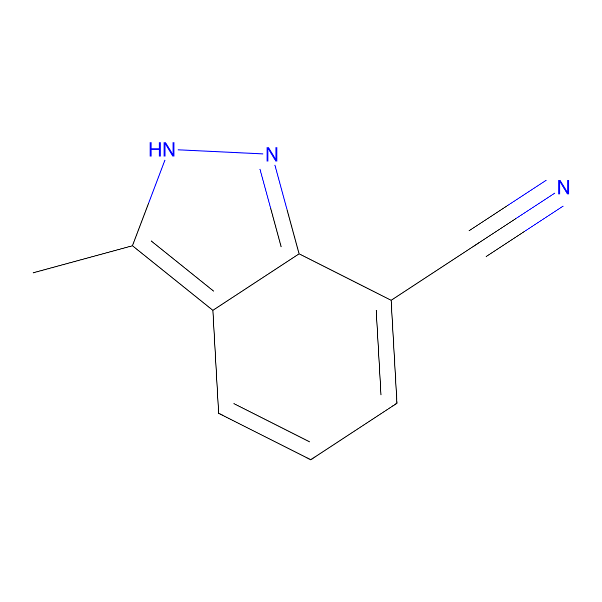 3-methyl-1H-indazole-7-carbonitrile molecular structure, CAS 1554584-26-7